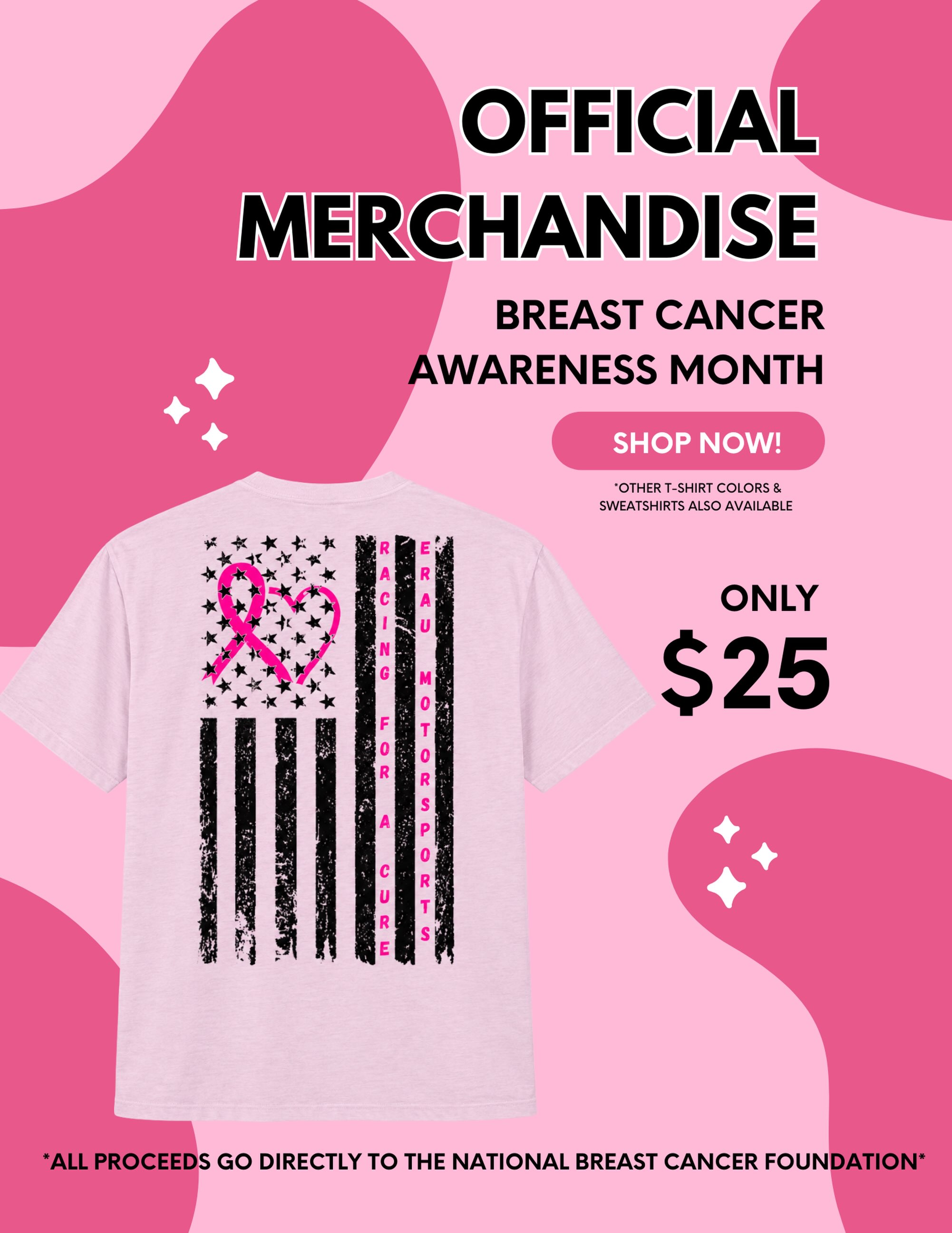 OUR MERCH IS BACK! FOR A CAUSE 🩷
We’re officially dropping our “Racing For A Cure” collection! 🏁🩷
After a little break from merch, we’re excited to bring you a collection made to support an even bigger cause. Shirts AND sweatshirts are NOW AVAILABLE, and all of our proceeds go directly to the @nbcf !!
Last day to order: OCTOBER 19th!!
Whether you’re a part of our team, an @embryriddledaytona student, a motorsports fan, or just want to help an important cause… we appreciate you! Grab yours while you can!
Link to purchase, in our bio!
#eraumotorsports #formulasae #breastcancerawarness #breastcancerawarnessmonth