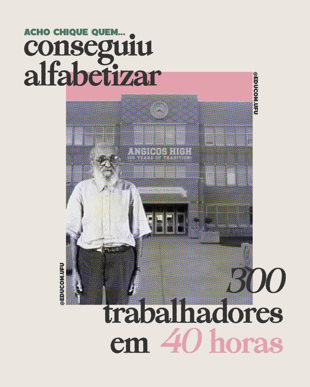 Ainda na comemoração dos 105 anos de Paulo Freire, vamos relembrar esses cinco feitos chiquíssimos dele. E, convenhamos: tem coisa mais chique do que saber que tudo isso foi feito por um brasileiro?
Freire nos deixou de herança a esperança na educação e mostrou como ela é um agente transformador da sociedade. Educador e comunicador, construiu uma trajetória simbólica e segue sendo homenageado e estudado no mundo inteiro. Pois, nas palavras dele, “se a educação sozinha não transforma a sociedade, sem ela tampouco a sociedade muda”.
#105anos #paulofreire #achochique #educomufu