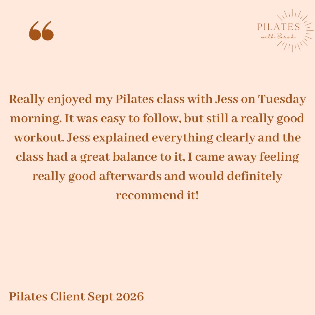 Client Review!
This week, Jess started our new Tuesday 09:15 Class 🙌. She brings her own style to the practice, aligning with my own method and has already got some wonderful reviews.
If you are looking for a balanced, open, non intimidating class then this might be for you.
Get in touch, or website to book 👌
#pilates #matpilates #physiopilates #pilatesstudio #fleethampshire