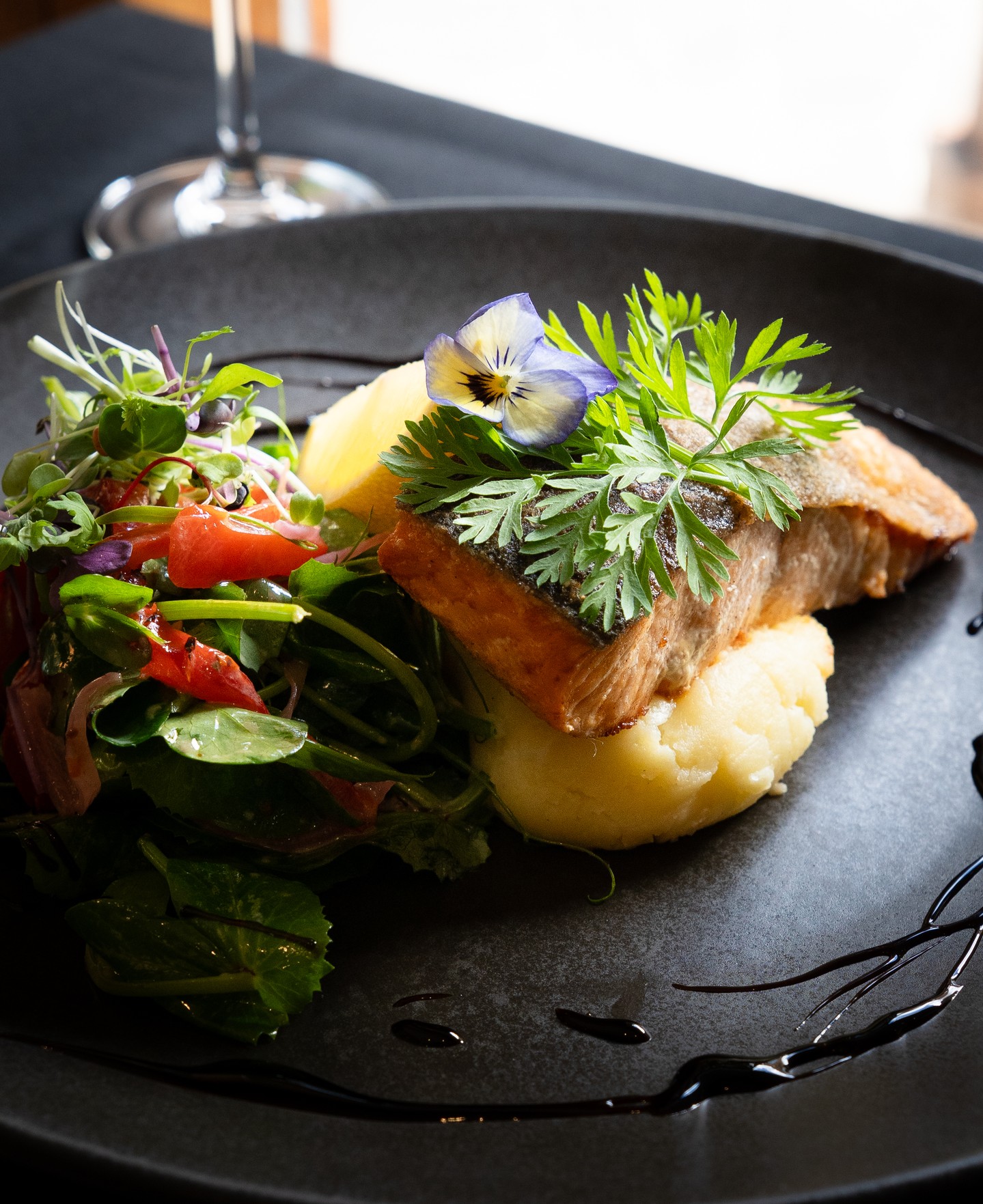 Always worth asking about the fish.
Our Catch of the Day changes with what's fresh: pan-fried, served on mash with a microherb salad and balsamic. Ask our team when you're in for what the kitchen is working with this week.
On the menu Friday to Sunday at Glen Erin at Lancefield.
#GlenErinAtLancefield #MacedonRanges #MacedonRangesRestaurant #LancefieldVIC