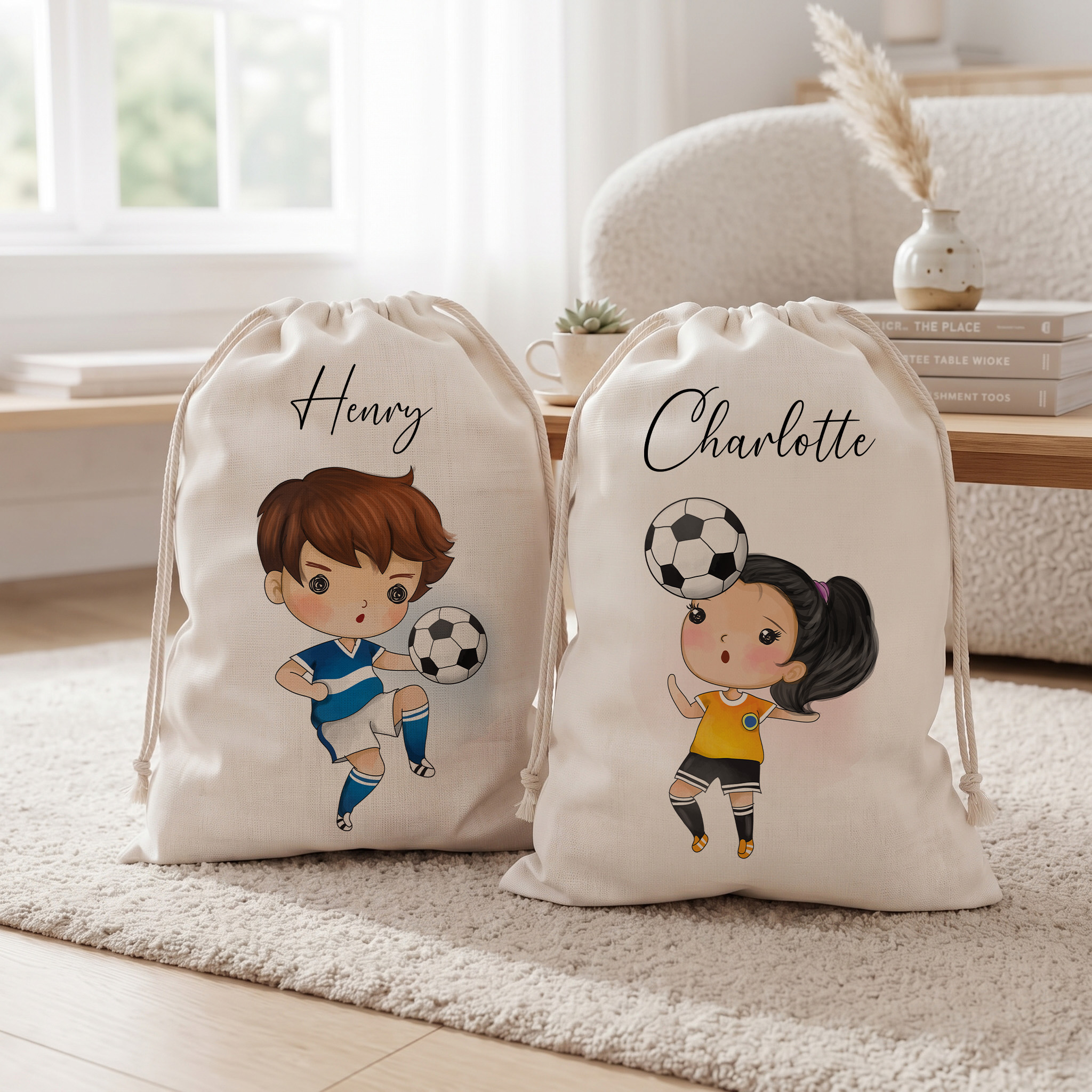 Banish the playroom clutter with a touch of magic! ✨
Say goodbye to stepping on stray blocks and hello to beautifully organised bedrooms.
Our personalised storage bags are here to save your sanity while elevating your nursery decor!
Whether your little one is dreaming of scoring the winning goal, exploring an enchanted fairy woodland, ruling over a magical castle, riding alongside a princess unicorn, or hopping through the garden with a sweet blue-jacket rabbit, we have a gorgeous design to match their boundless imagination. Custom printed with their name, these spacious and durable fabric bags mean there will be absolutely no mix-ups over whose toys belong where. Tidy-up time just got a whole lot cuter! 🧸
Available on our Etsy shop and webshop. 🚀
Tap the link in our bio to find their new favourite storage solution!#ToyStorage #PersonalisedGiftsUK #KidsRoomDecor #NurseryInspo #PlayroomOrganisation