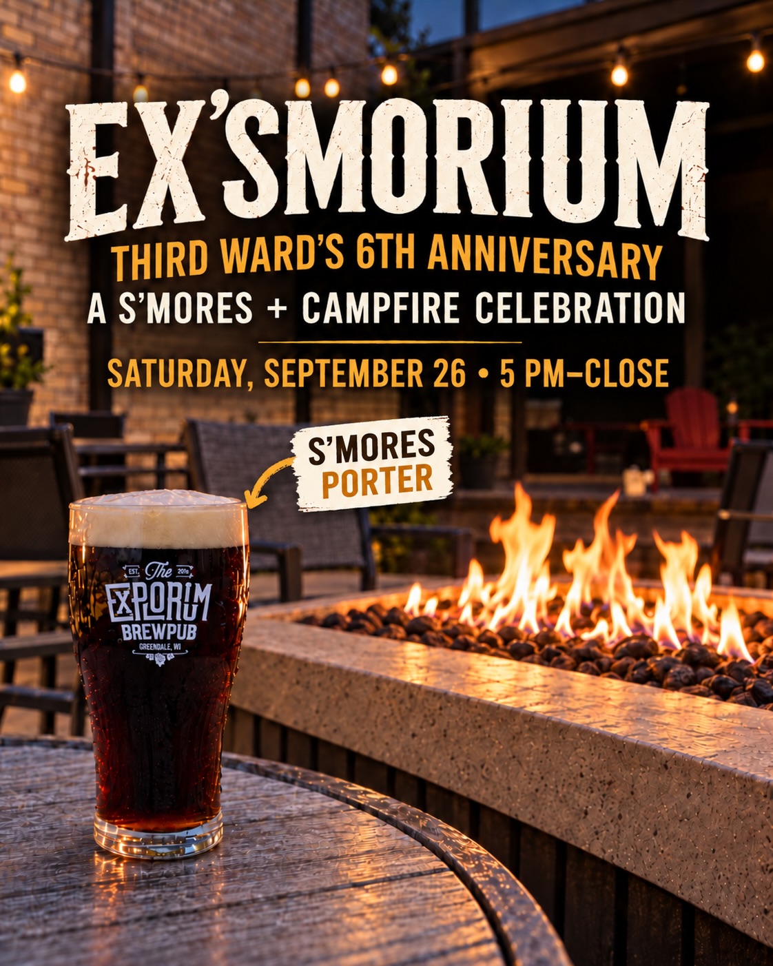 🎉 SIX YEARS calls for a pretty great giveaway! 🎉
In honor of Explorium Third Ward’s 6th Anniversary, we’re giving one lucky winner TWO tickets to Explore the Pour: A Fall Pairing Dinner on Wednesday, October 21! 🍻🍷🥃
Want them? Here’s how to enter:
🍽️ Tag the person you’d bring to dinner
❤️ Like this post
🍺 Make sure you’re following Explorium Brewpub
Entries close at 10 AM Saturday, and we’ll announce the winner later that day.
Explore the Pour features five thoughtfully paired courses with beer, wine and bourbon pairings presented by our chef, brewer, wine guru and proprietor. Tickets are also available now in our online store.
And while you’re at it, come celebrate six years in the Third Ward with us Saturday! Stop in anytime for anniversary raffles, then join us at 5 PM for s’mores, fire pits and toast to many s’more years. 🔥🍫🍻
#ExploriumBrewpub #ThirdWardMKE #ExploreThePour #MilwaukeeEvents #MKEFoodie