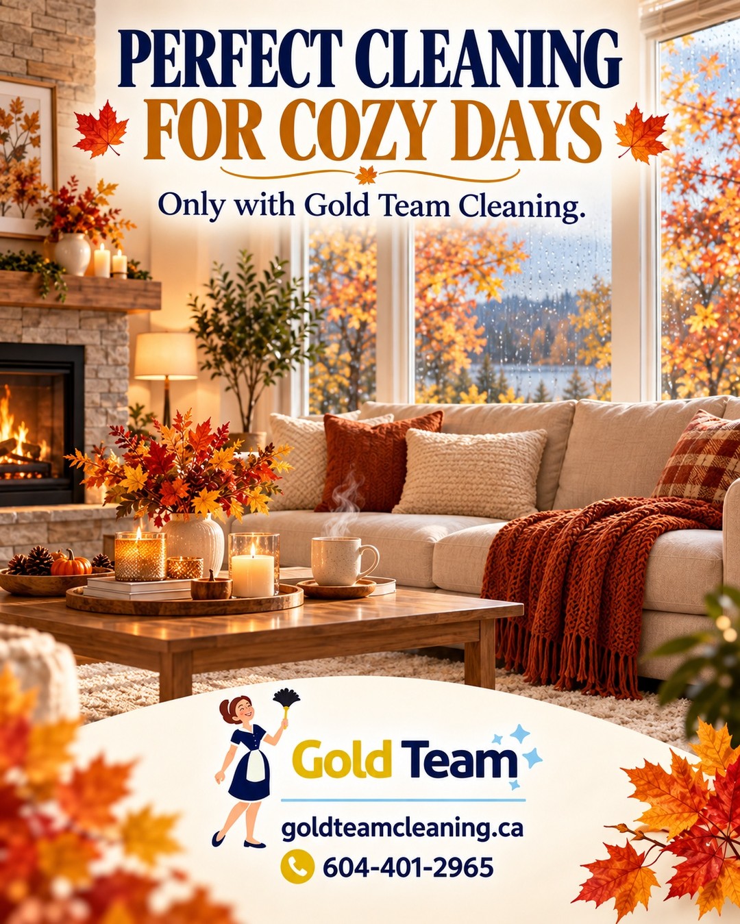 Cozy days are even better in a perfectly clean home! 🍁☕
Relax, enjoy the warmth and let Gold Team Cleaning take care of every detail. We’ll leave your space fresh, spotless and ready for your favourite cozy moments.
Book your cleaning today!
🌐 goldteamcleaning.ca
📞 604-401-2965
#GoldTeamCleaning #CozyDays #CleanHome #FallCleaning #ProfessionalCleaning #HomeCleaning