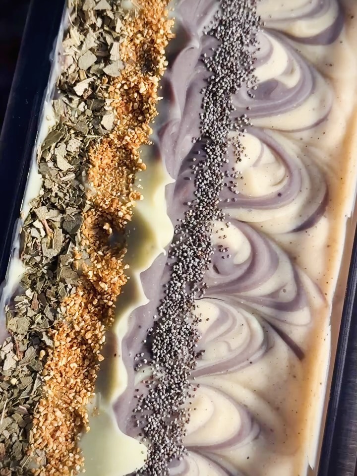 💜🌿🜁✨🧼 Happy Thursday from @apothecary.addict 🧼✨🜁🌿💜
Yesterday I shared a little peek at what’s been happening in the apothecary… and today, here’s another one taking shape. ⚗️🜁🌿
This bar didn’t make yesterday’s preview, but it’s officially curing alongside the rest.
💫✨🌿🜂 🜃 Botanical, moody, swirly, herbaceous, and oh-so-clean smelling… with just a little mystery until its full reveal in a few weeks. 🜂🜃🌿✨💫
Coming soon: Lustral Grove. 🌿⚗️
#ApothecaryAddict #LustralGrove #HandmadeSoap #BotanicalSkincare #ComingSoon
