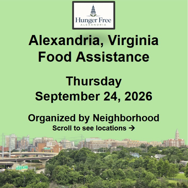 On Thursday September 24, here are available locations for food assistance. Everybody deserves to eat.
#Food #FindFood #NeedFood #FoodBank #FoodPantry #Alexandria #Virginia #AlexandriaVA #FoodAssistance #FoodDistribution