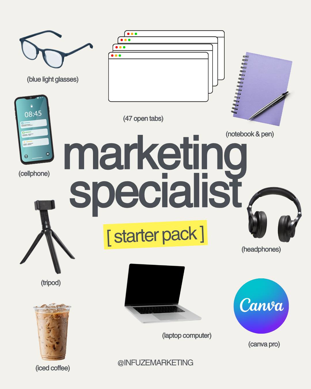 Caffeine + Tripod + Canva = Our Team 💻
#infuzemarketing #marketing #marketingtips #socialmediamarketing #marketingstrategy