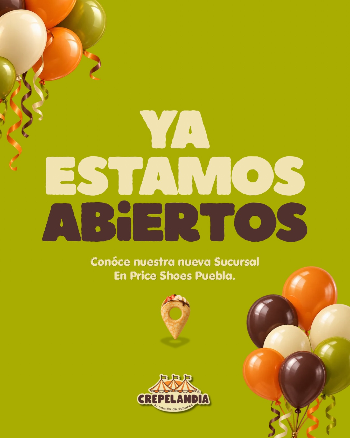 Puebla… ¡ya estamos aquí! 🧡🥞
Nuestro Mundo de Sabores ya abrió sus puertas en Price Shoes Puebla. ✨
Un nuevo espacio para compartir crepas, frappés, malteadas y esos momentos que saben mejor cuando se disfrutan juntos.
📍 Price Shoes Puebla
Si todavía no nos conoces, esta es tu señal para venir a descubrirnos.
#crepelandia #mundodesabores #pueblamexico #nuevos #priceshoes
