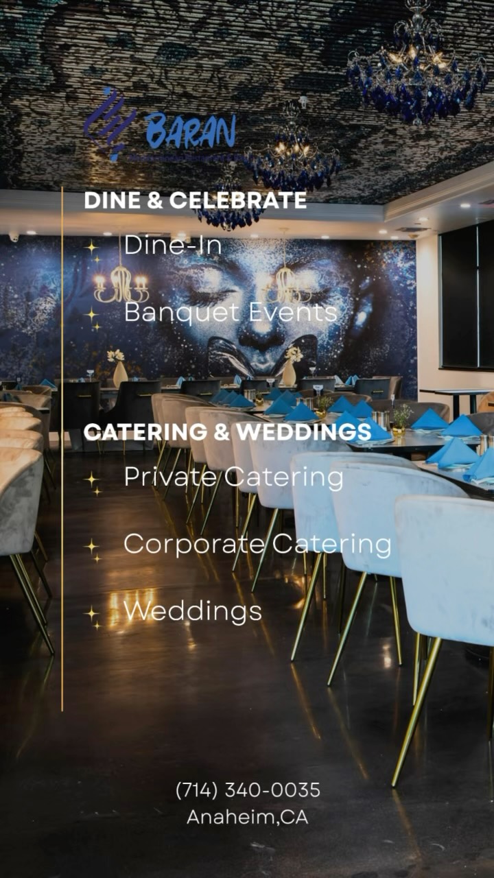 Experience authentic Persian & Mediterranean cuisine, premium KABABs, elegant private events, luxury catering, unforgettable parties, and live music every Friday & Saturday! 🎶🥂
Your destination for great food, beautiful celebrations & unforgettable nights in Orange County!
📍 5645 E La Palma Ave, Anaheim Hills, CA 92807
📞 Reservations & Private Events: 714-340-0035
#PersianRestaurant #MediterraneanFood #OrangeCountyRestaurants #AnaheimHills #privateevents
