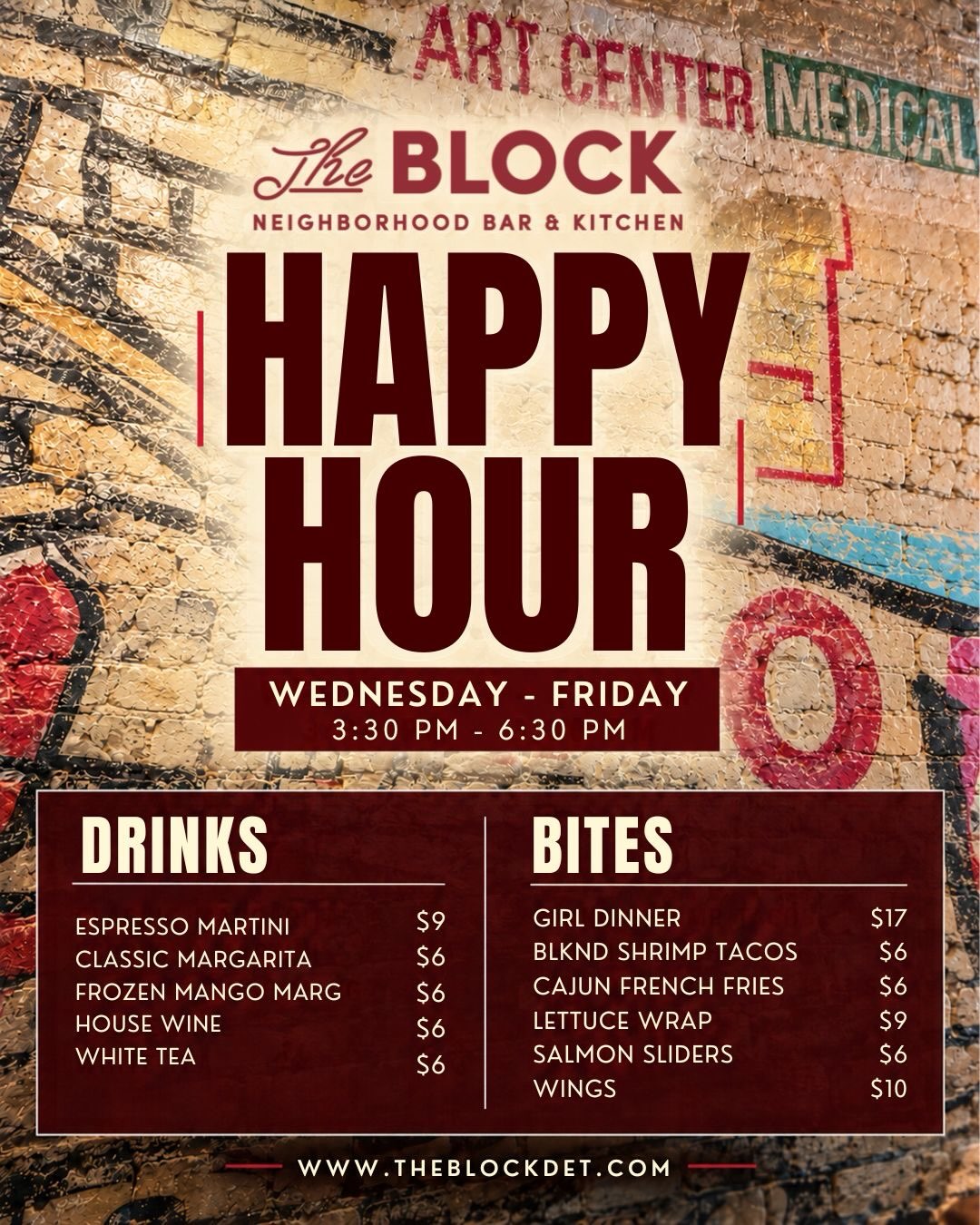 🥂 Our new Happy Hour menu is here, and it’s giving you one more reason to get together at The Block. Cocktails, wings, good music, and the kind of night that starts with “just one drink.”
Who’s coming with you? 👇
#happyhour #happyhourdetroit #girldinner #girldinnerdetroit #detroitrestaurant