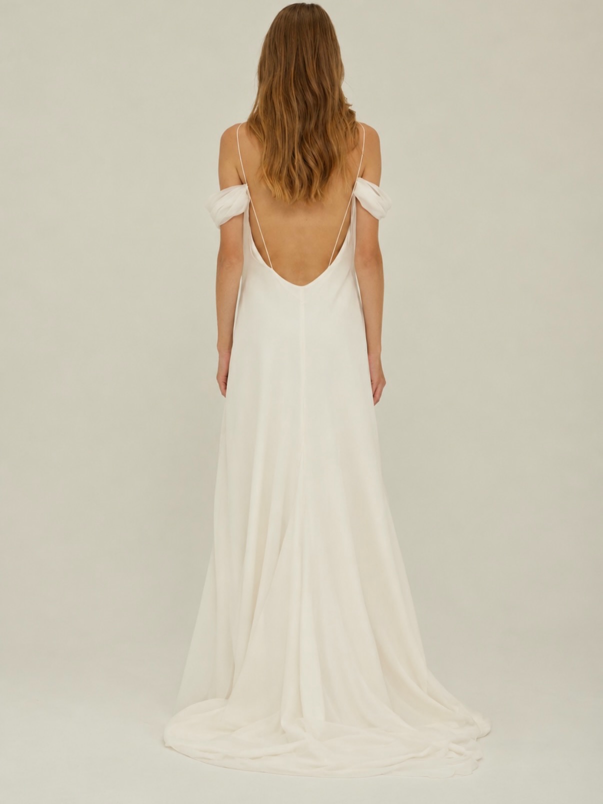 Soft sheer slinky chiffon - Selena. Deliberately unstructured. With or without sleeves.