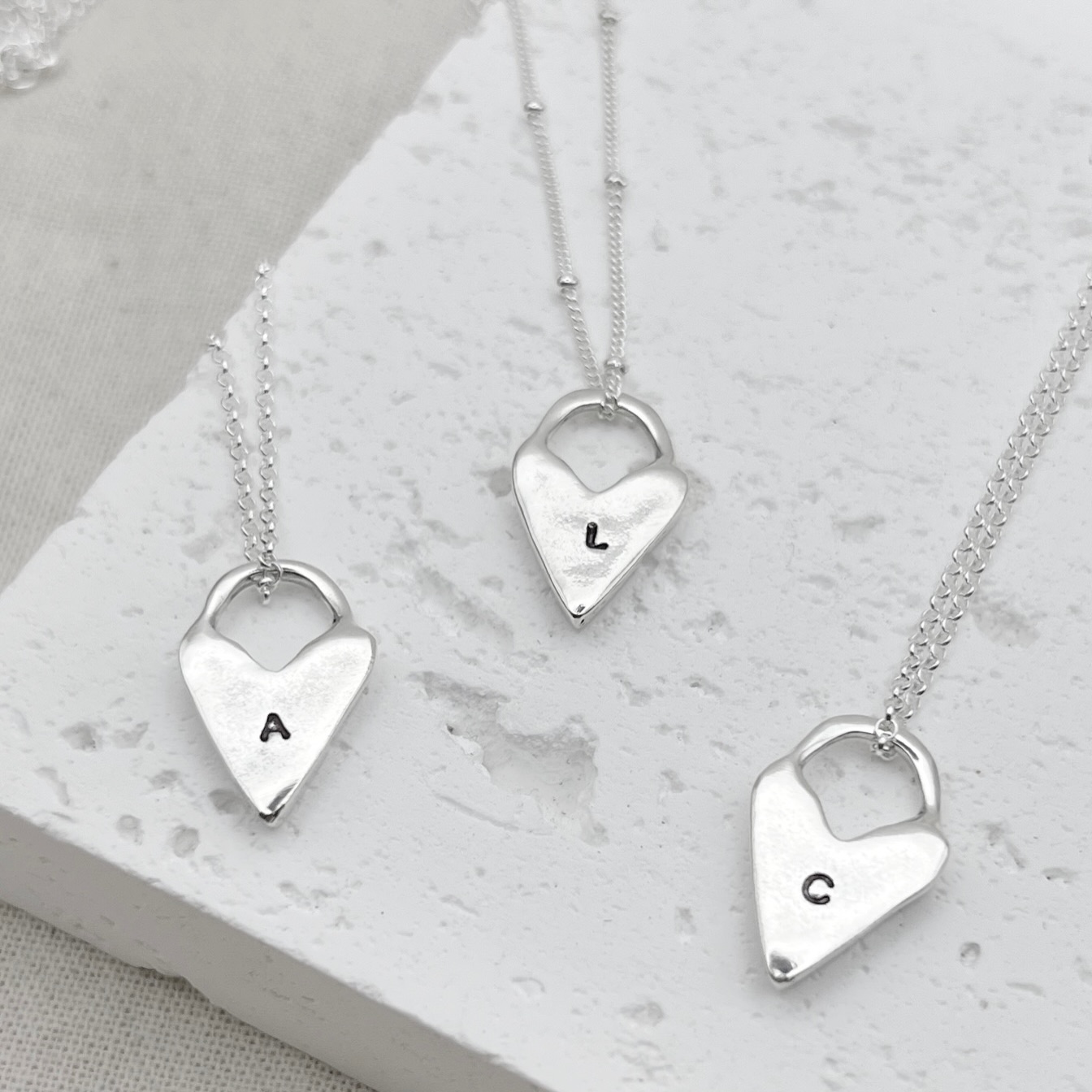 Personalised heart necklaces 💛