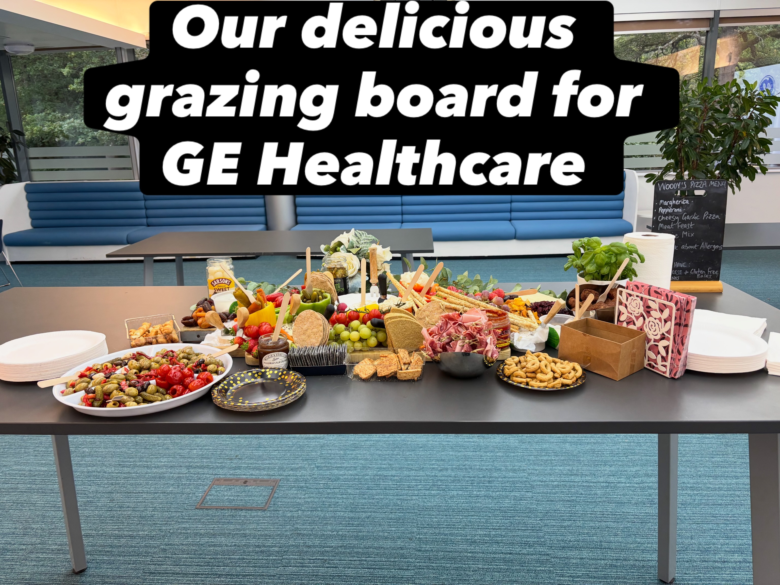 Our pizzas and grazing board went down a storm last night….. @gehealthcare Thanks for having us again #streetfood #corporatecatering #pizza #pizzatime #woodysfiredpizza