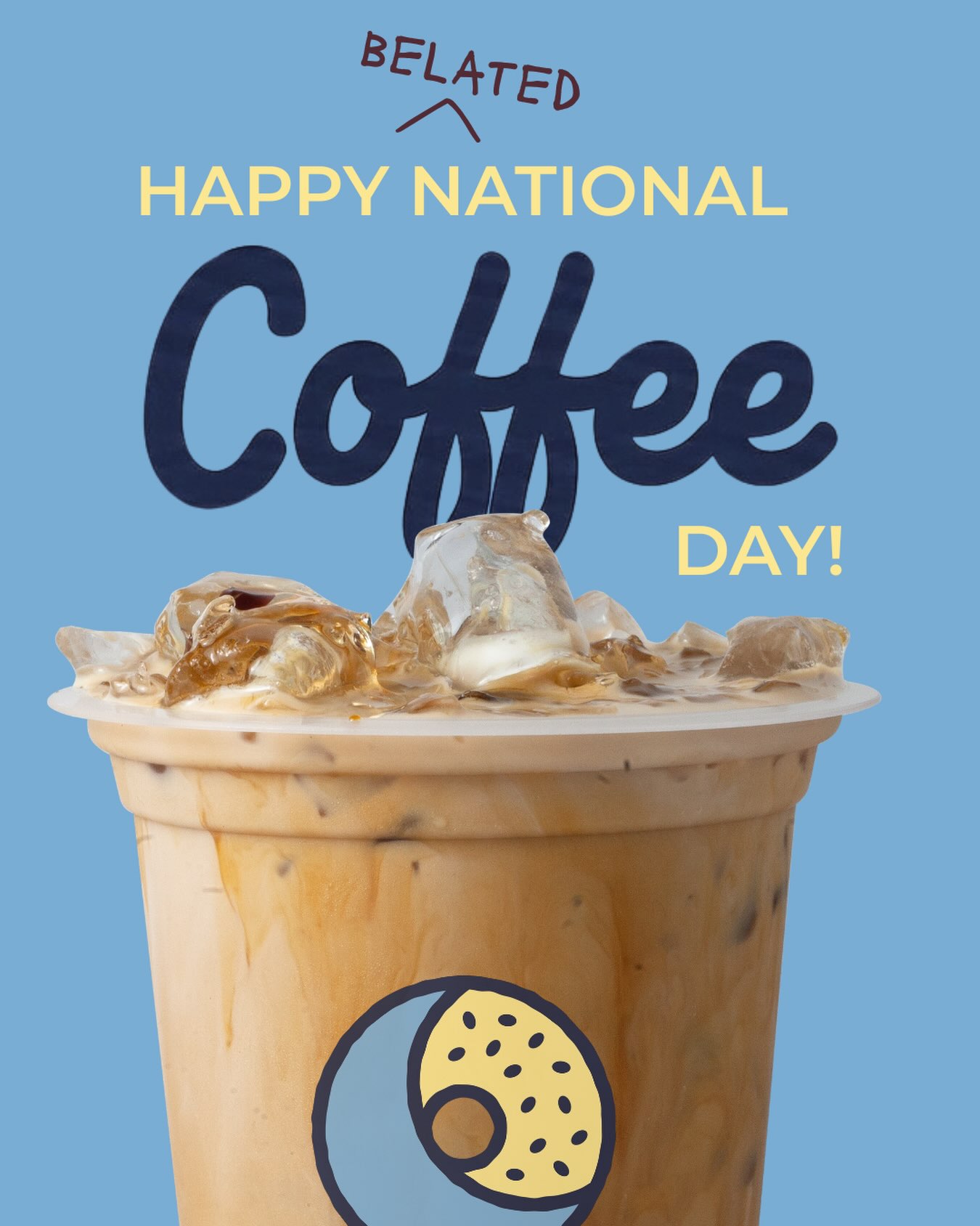 Happy belated National Coffee Day! Since we forgot today (🤦♂️), come by tomorrow and celebrate a day late with Blue Moon! Both locations will be offering a free size upgrade when you mention this post ☕️ #nationalcoffeeday