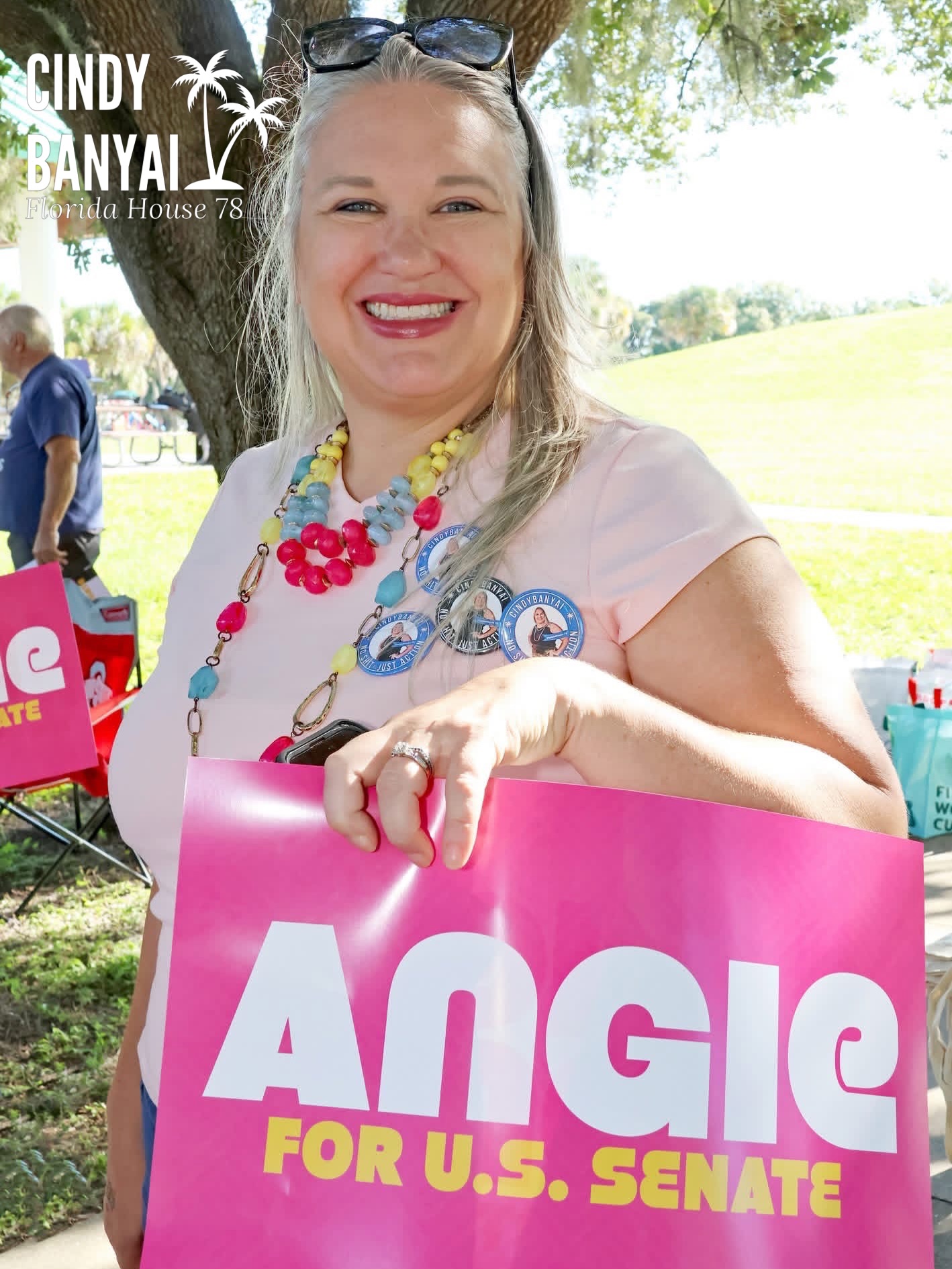 So many great pics from the Angie Nixon rally in Lehigh yesterday! Thank you so much to Living Breathing Photography for capturing this moment ❤️ #florida #election2026 #swfl