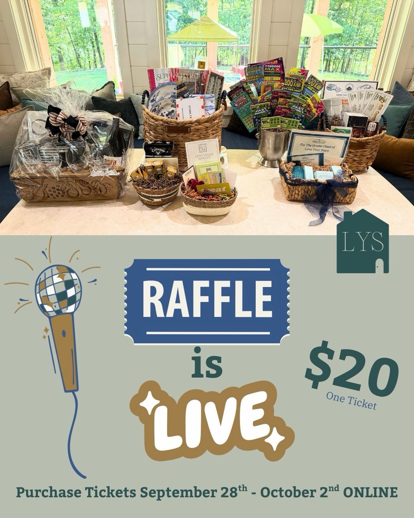 Raffle is LIVE! You can purchase tickets online and do NOT have to be present to win. Tickets are $20 and we have NINE amazing opportunities for you to win!
Link in Bio and Stories to purchase. Good luck!!!
HUGE thank you to Thin Line Fly Company, Dahlsten Photography, Emmy Hunt Makeup, The Peach Salon, The Legends at Chateau Elan, Elachee Nature and Science Center, Storybook Market, Stick & Sprouts, The Hall, Susan Walker, Sully’s Steamers, Green’s Grocer, Mellow Mushroom, El Salvador Restaurant, The Crystal Plate, CHRSteakhouse, Dock Bloxx, Wake N Lake, and Georgia Skin Cancer For the Greater Good. who donated the raffle items!
IMPORTANT! The online portion of this raffle will end at 6:00pm on October 2nd, 2026. The Hitting the High Notes event take place on October 2, 2026 from 6:00 - 7:45pm, the opportunity to purchase in person tickets will be afford to those guest at the event. Love Your Story is not responsisble for refunding any tickets purchased after 6:00pm from the online portion of this raffle.