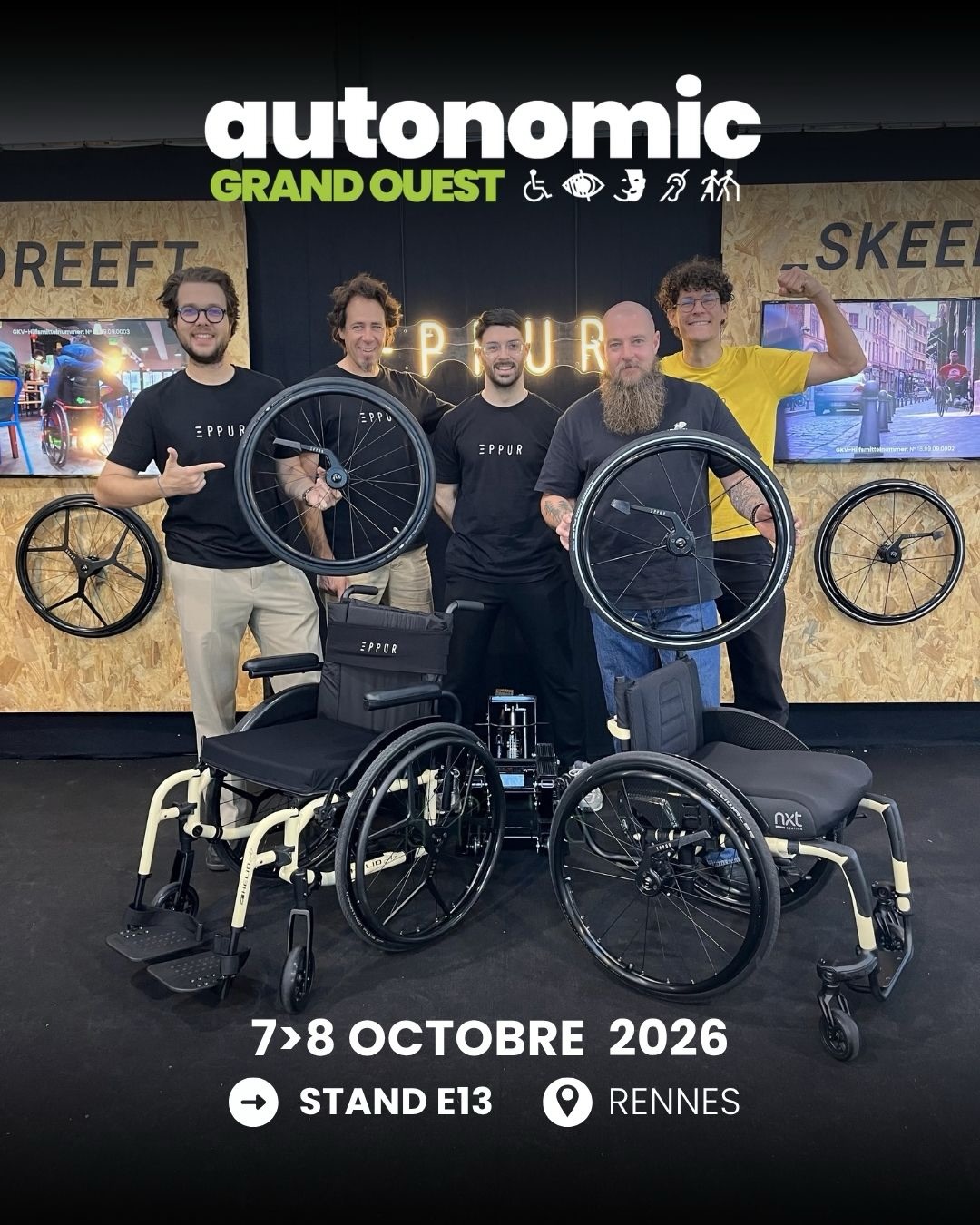 📍 Next step : Rennes !
Les 7 et 8 octobre prochains, retrouvez-nous au Salon Autonomic sur le stand de Motion Composites, notre distributeur en France ! 🇫🇷
Venez découvrir et tester nos systèmes de #freinage pour #fauteuil roulant manuel 100 % pris en charge par la sécurité sociale :
#DREEFT : une solution ergonomique avec un freinage actionné par la main courante, sans besoin de préhension
#SKEED : un système de freinage plus léger avec levier intégré, idéal pour les utilisateurs actifs et la pratique du 2 roues
🏎️ En exclusivité : venez tester notre nouveauté #SKEEDFIBER, qui associe la performance du freinage SKEED aux bénéfices de la fibre PBO !
Que vous soyez utilisateur, professionnel de santé ou simplement curieux, passez nous voir pour échanger et essayer nos produits !
📍 Rennes Parc Expo (Hall 5) - Stand E13
📅 7 & 8 octobre 2026
👇 Dites-nous en commentaire si vous comptez passer sur le stand !