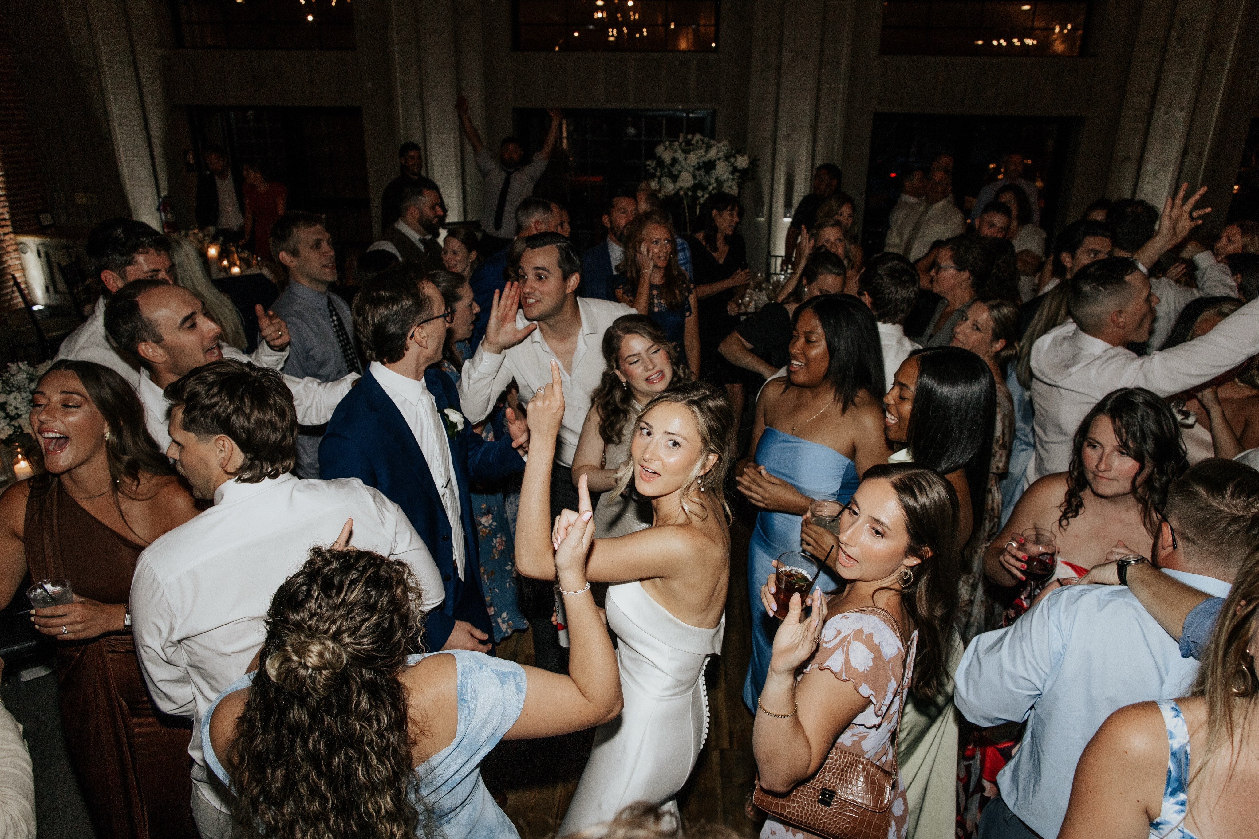 A lil fun from the dance floor! #3WESTweddings | ๐ธ @joyemartinphotography | venue: @corkfactoryhotelweddings