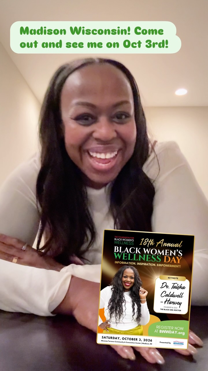 Dr. Tai is coming to Madison Wisconsin on October 3rd 2026! It’s a full day of wellness. Come thruuuuuu! #theblackgirldoctor #selfcare