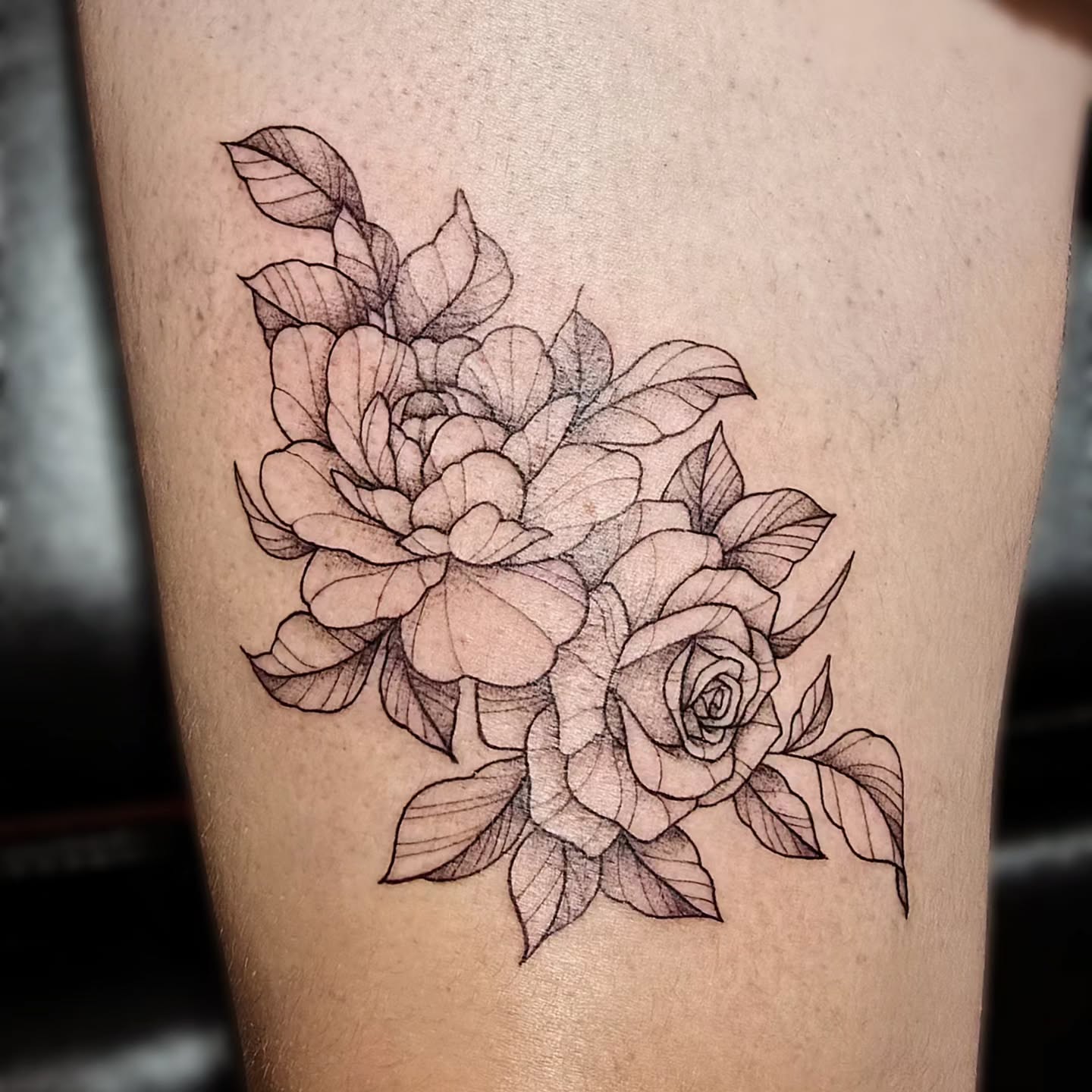 Pretty Peony and Rose, always enjoy creating these kind of custom designs π₯°
.
.
.
#tattoo #floral #flower #peony #rose