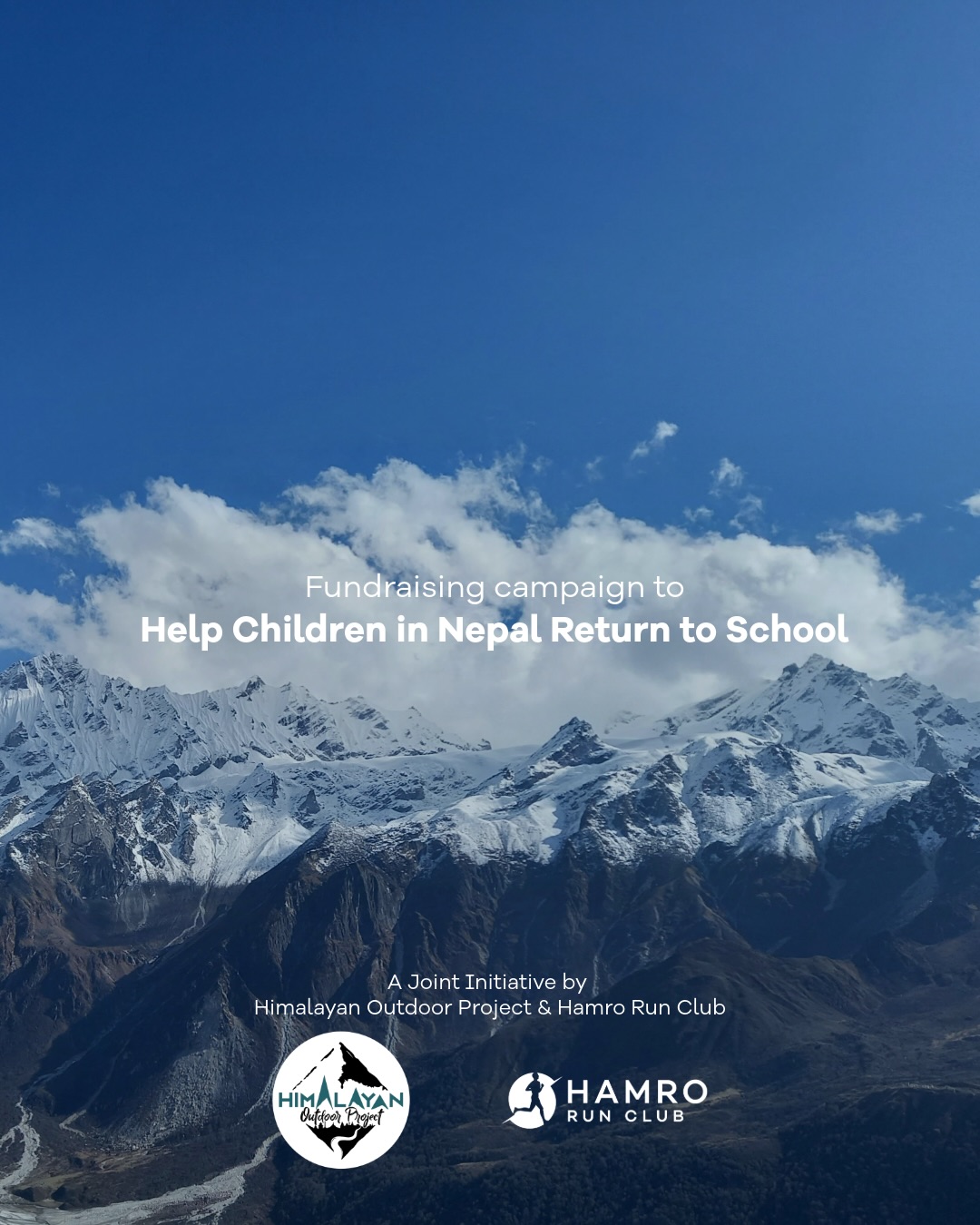 Help Children in Nepal Return to School π³π΅
On the 26th August 2026, flooding in Nepal has left communities across Rasuwa, Nuwakot and Dhading facing significant damage, with 18 schools physically affected.
Himalayan Outdoor Project (HOP) Γ Hamro Run Club (HRC) are coming together to support the recovery of a flood-affected school.
Our initial target is Β£15,000 a starting contribution towards a locally identified project.
Throughout the year, weβll be fundraising through running challenges, community events and other activities, bringing people together through movement, adventure and purpose.
Alongside fundraising, HOP will work directly with communities, schools and local authorities to understand what is needed most. As we raise funds, weβll assess, plan and build the project together.
Β£15,000 is where we start not where the journey ends.
Every donation, share and contribution can help turn small individual actions into something bigger.
β€οΈ Donate. Share. Get involved.
Letβs make a difference.
Want to get involved in the campaign or help us fundraise?
Whether you want to fundraise, organise, share, or support, weβd love to hear from you.
Reach out to us and be part of the journey.
π Link in bio