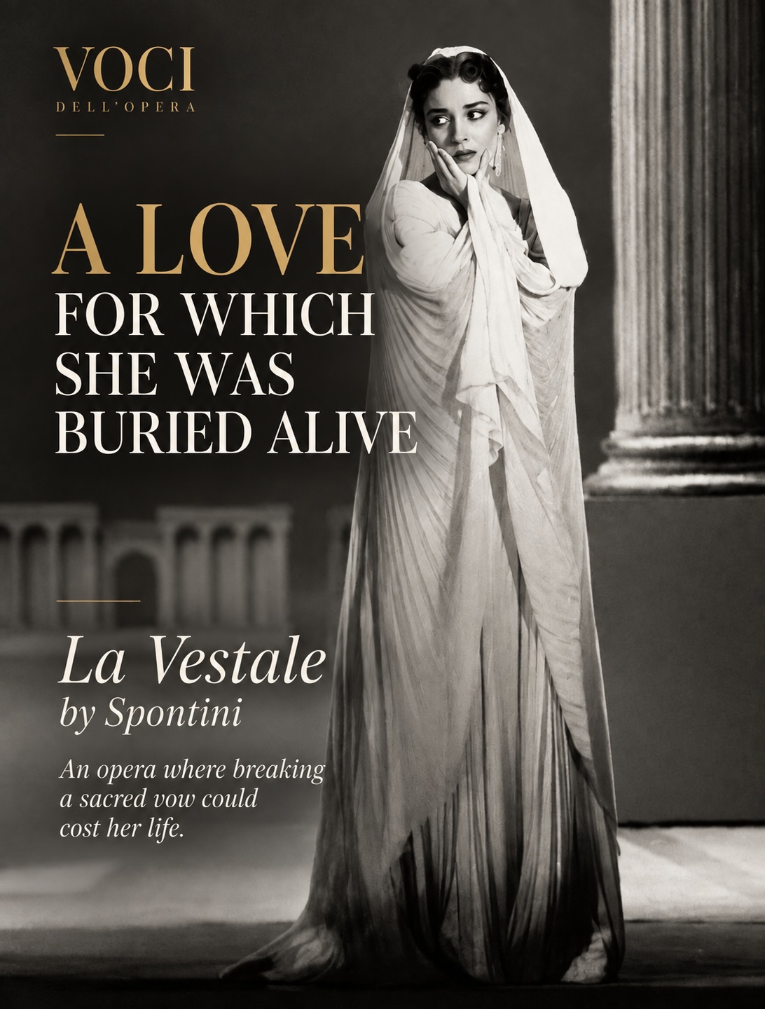 Forbidden love, sacred vows and the threat of death ❤️
Gaspare Spontini’s La Vestale is a dramatic masterpiece set in Ancient Rome, telling the story of Julia, a priestess of Vesta torn between her love for Licinius and her sacred duty.
Premiered in Paris in 1807, the opera captivated audiences, inspired generations of composers and returned to the spotlight with Maria Callas and Franco Corelli at La Scala in 1954.
Discover the fascinating story behind this rarely performed opera in our latest carousel.
#LaVestale #GaspareSpontini #OperaHistory #OperaLovers #VociDellOpera