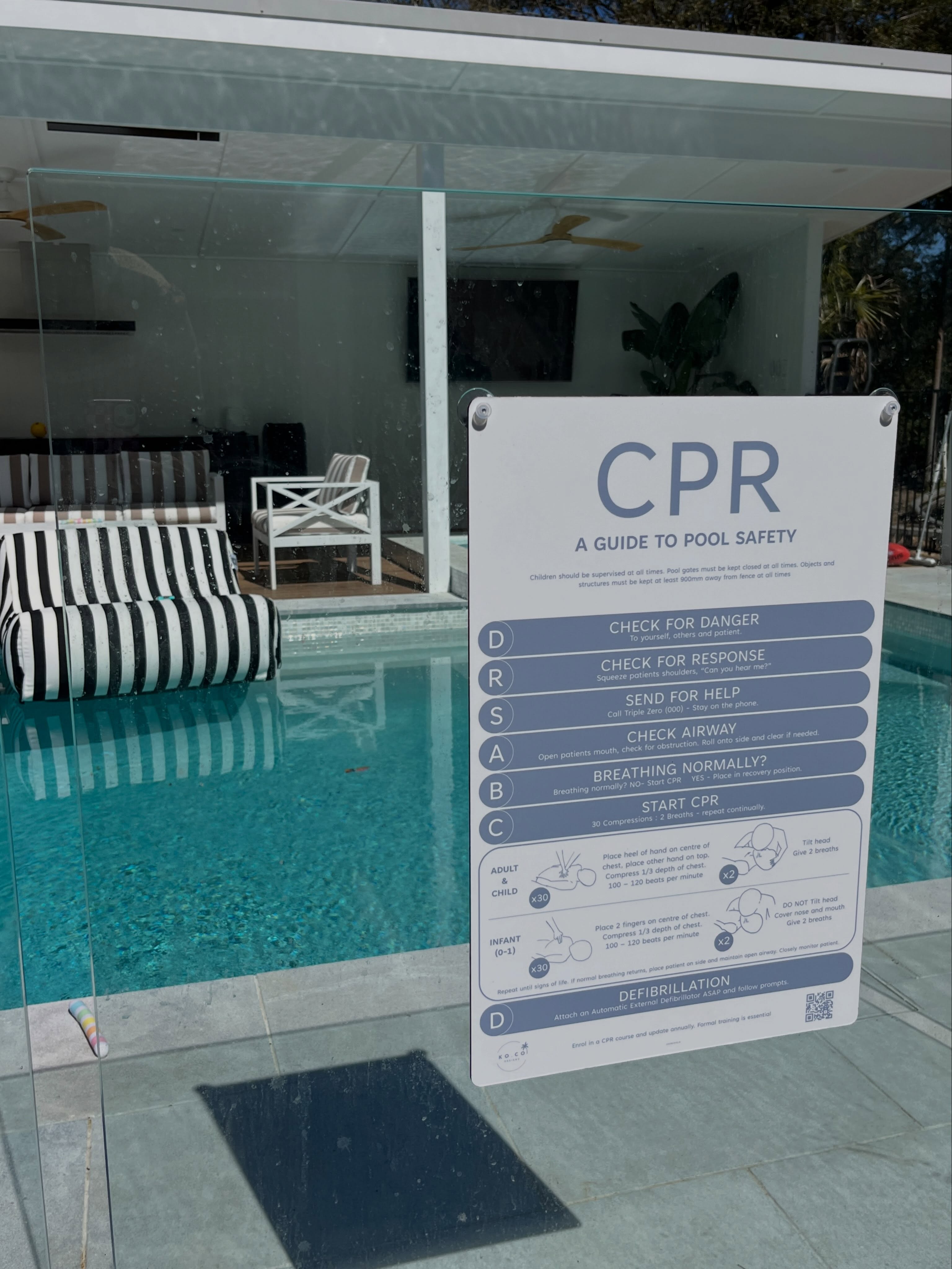 Your CPR sign needs to be easy to see. Think visibility when deciding where to put it.
