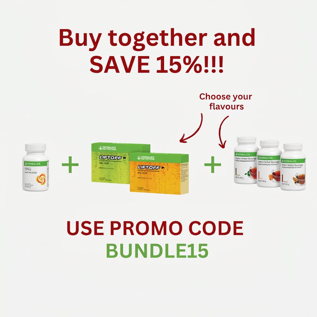Keep your midday routine simple: our Energy Bundle pairs NRG tablets, Lift Off sachets and Instant Herbal Beverage with flavour choices for easy, sustained uplift - shop the bundle today and save with code BUNDLE15 ✅✨ 💪🌿🍋🍊🍑 #MiddayReset #SustainedEnergy #HerbalNutrition #WellnessRoutine #EnergyBundle #SmartBundle #HealthyHabits #FuelYourDay