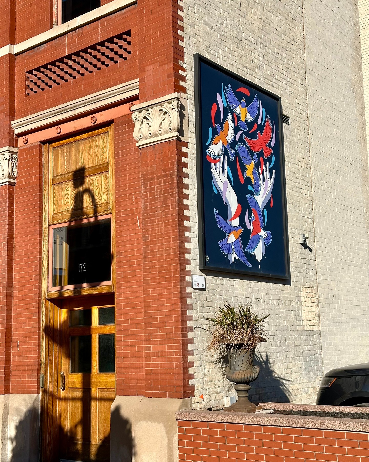 Easing into autumn with a refreshed perspective (and new plaques for our outdoor paintings ๐) โจ๏ธ
In case you haven't noticed, our eight public art paintings recently received new plaques that are more durable in heat, rain and snow ๐ฅต ๐ง๏ธ โ๏ธ
Join us for @gallerynightmke Oct. 16 & 17 and enjoy *all the outdoor paintings in the Historic Third Ward with their new and improved plaques:
๐จ "Flying Colors" by Caroline Ferrero (2024) - 174 N. Broadway
๐จ "What Happens When We Dream" by Emma Daisy (2019) - 221 N. Broadway
๐จ "Milwaukee Strong!" by Rachel McNeilly (2024) - 346 N. Broadway
๐จ "Foxes and Friends" by John Kowalczyk (2024) - 158 N. Broadway
๐จ "Around the Bend" by Ben Talatzko (2019) - 213 E. Buffalo St.
๐จ "Birds of Wisconsin and the Great Lakes" by Erin Eastham (2024) - 273 E. Erie St.
๐จ "The Current is Our Present" by Nova Czarnecki (2019) - 342 N. Water St.
๐จ "Who is that Philly in the Window?" by Fred Kaems (2019) - 239 E Chicago St.
*The first five paintings are shown in order in this post.
Plus, don't forget to look up and admire our large-scale murals โ including the new Commission House mural that will be completed in early November. To plan your Gallery Night MKE experience, click the link in our bio to peruse all participating venues ๐