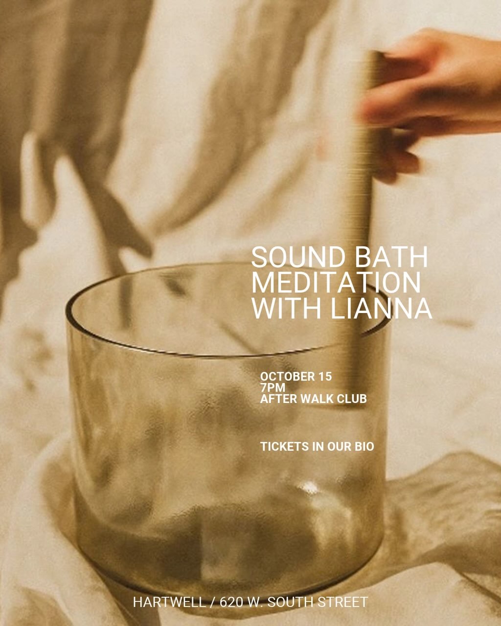 We’ve got TWO (very different!) opportunities to flow with @liannalee_yoga at Hartwell in October!
Thursday 10/15 - after walk club, stick around and wind down with a 45 minute sound bath meditation at 7pm! Ticket link in our bio.
Thursday 10/29- We’re ringing in Halloween weekend with RHPS yoga at 6:15! Stick around afterwards for an outdoor showing around our fire pits! Ticket link in our bio! FREE to watch the movie!