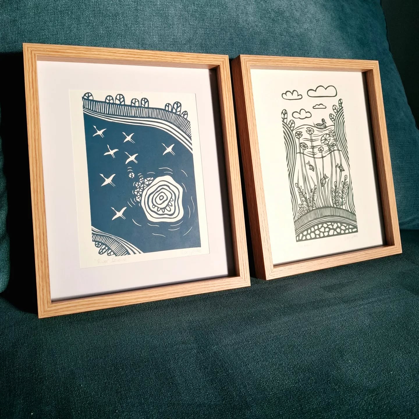 Two prints inspired by the river, ready for The Crypt exhibition next October.
.
.
.
#groupexhibition #natureinspired #natureart #framedprints #printmakingartists