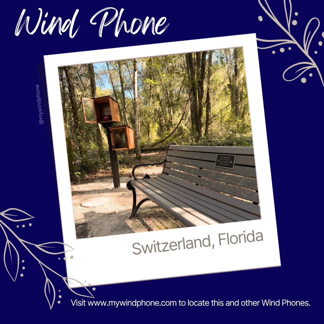 In Switzerland, Florida, two moms who lost their husbands created these two beautiful Wind Phones that stand side by side. One is for children.
It is a peaceful place where people of every age can speak to someone they miss, share the words left unsaid, or simply sit quietly with their memories. Because love does not end when someone is gone. It can still be spoken and carried gently on the wind. @mywindphone
#mywindphone #windphone #windphonelocations #childgrief