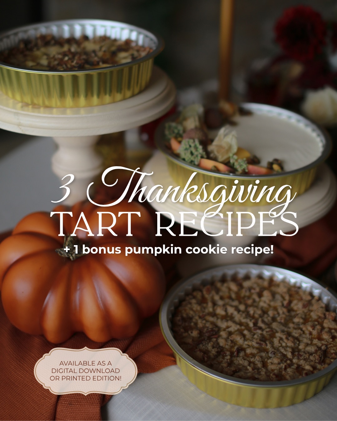 A little something for your Thanksgiving dessert table 🤎
A Gathered Thanksgiving is a collection of three of my favourite fall tart recipes, plus a bonus pumpkin spice chocolate chip cookie recipe.
I’ve also included baker’s notes, troubleshooting tips, make-ahead suggestions, and a simple guide to putting together a beautiful dessert table without making a dozen different things.
Available as a digital download ebook or a limited-edition printed version 📖
Comment “TARTS” and I’ll send you the links, or find them in my bio!
—
Thanksgiving Dessert Ideas, Fall Baking, Thanksgiving Recipes, Thanksgiving Dessert Recipes, Easy Baking Recipes, Fall Recipes, Fall Desserts, Tart Recipes, Fall Cookie Recipe, Thanksgiving Cookie Recipe, Thanksgiving Tart Recipes
