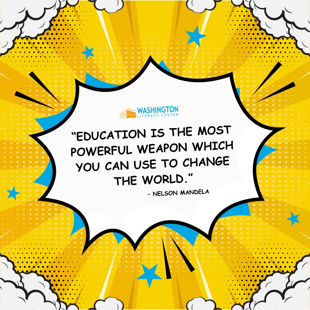 Education is the most powerful weapon which you can use to change the world.” — Nelson Mandela
At the Washington Literacy Center, we see that power in action every day.
For an adult learner, learning to read with confidence, strengthen math skills, navigate the digital world, or prepare for the workforce can open doors to opportunity, independence, and a brighter future.
Since 1963, WLC has helped adults in Washington, DC build the foundational skills they need to succeed at work, at home, and in their communities. Because literacy isn’t just about reading words—it’s about having the tools and confidence to write your next chapter.
Education changes lives. Literacy creates opportunity. And together, we can help change the world—one learner at a time.
📚 Support adult literacy. Give. Share the mission.
Learn more at washlit.org
#WashingtonLiteracyCenter #AdultLiteracy #AdultEducation #GetLit #WashLit WashingtonDC
