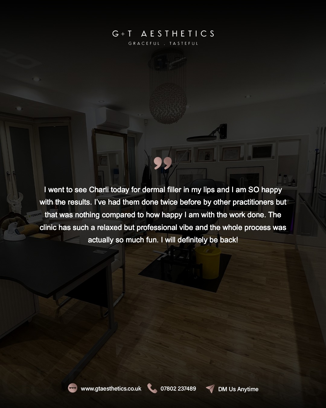 We are always grateful when clients take the time to share their experience at G&T Aesthetics.
From the initial consultation through to treatment and aftercare, providing a professional and personalised experience remains at the heart of what we do.
📲Enquire or visit www.gtaesthetics.co.uk for more info.
#GTAesthetics #ClientTestimonial #ClientFeedback #AestheticsClinic #MedicalAesthetics