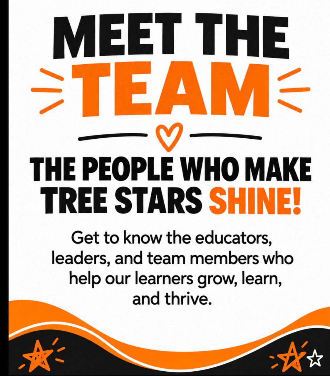 The people behind the Tree Stars magic. 🌳⭐️📚
Our teachers make sure every child feels known, encouraged, and capable of growing. Our admin team brings that same care to our families—answering questions, making connections, and helping parents feel heard and supported along the way. 🧡🧡🧡
Together, they make Tree Stars feel like a community. I’m grateful for the heart and hard work each person brings to it. Swipe through and meet our team! 🧡🧡🧡
Learning starts at the roots. 🌳⭐️📚