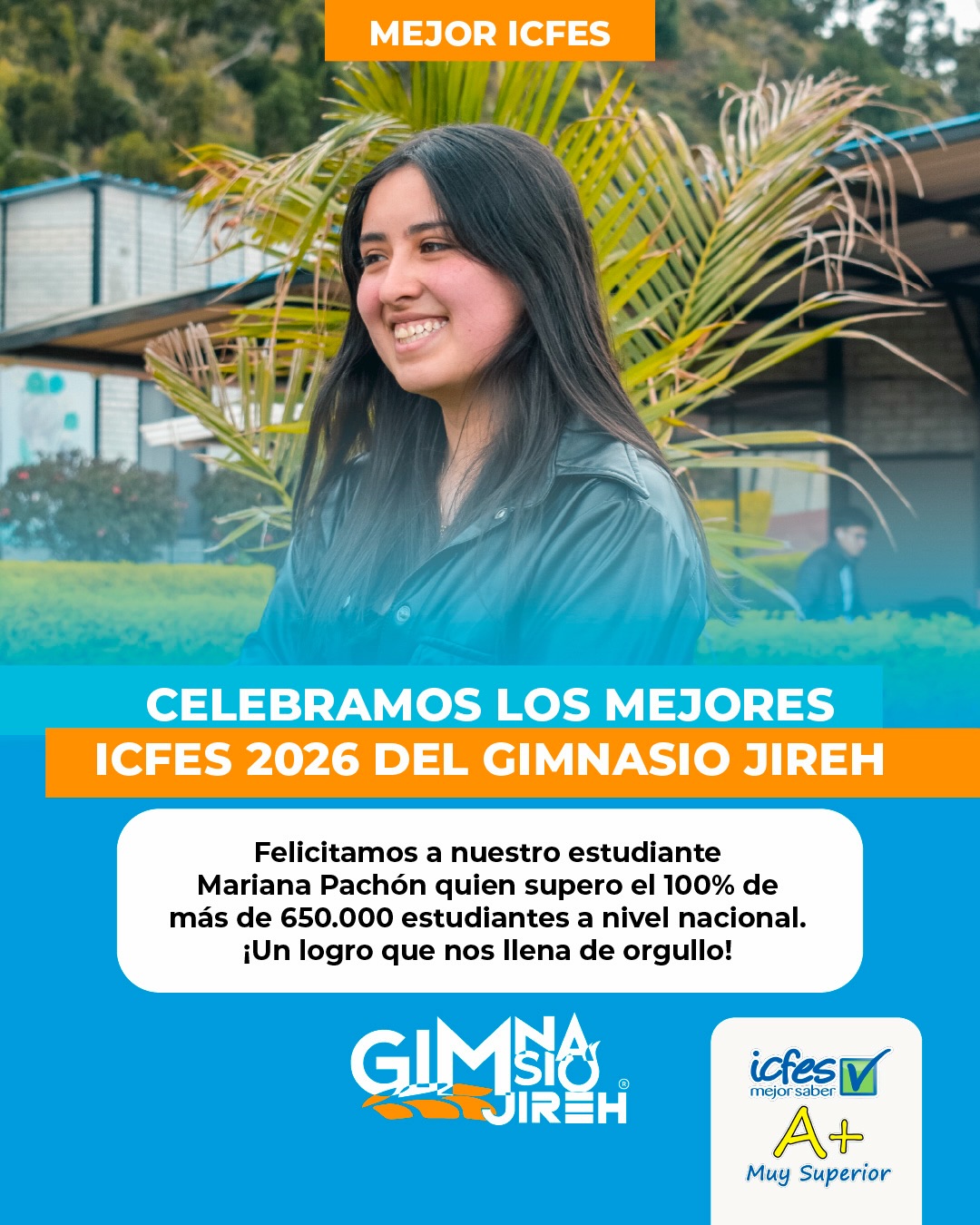 🎉 EXCELENTES RESULTADOS ICFES 2026. 👏 Damos gracias a Dios, a los padres de familia, a nuestro equipo docente, administrativo y a nuestros estudiantes. 🎊¡Felicitamos a nuestros estudiantes de GRADO ONCE por sus excelentes resultados en las pruebas ICFES 2026! 📚✨
🥇 Su compromiso y dedicación reflejan el espíritu de superación del Gimnasio Jireh 💛
#ICFES2025 #OrgulloJireh #excelênciaacadémica