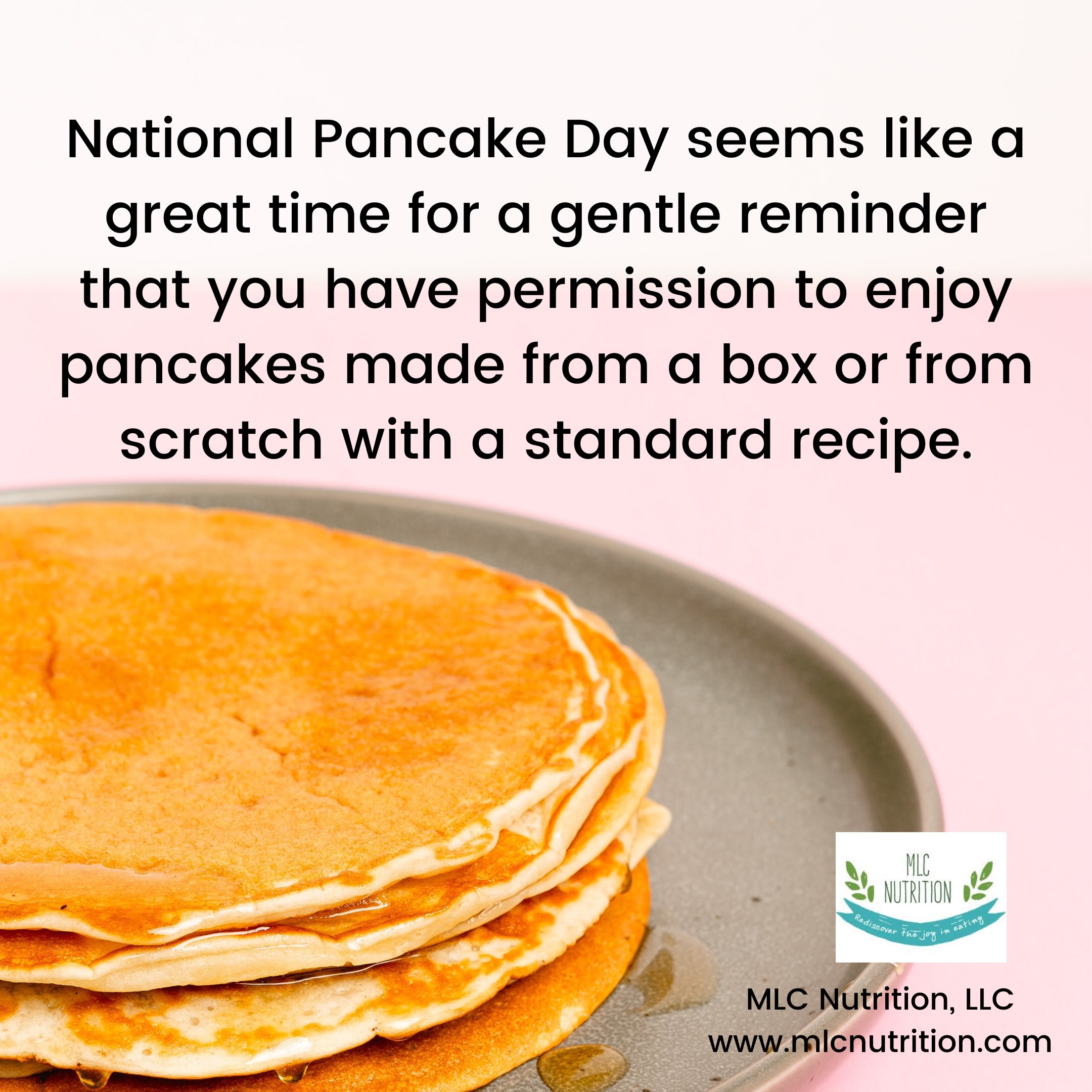 The beauty of food neutrality is that all foods fit and are morally equivalent. Meaning if you want to go out to a diner for a stack of traditional pancakes this should feel morally equivalent compared to making a box of protein pancakes at home. We do not need to be adjusting every recipe for pancakes to be made from things like cottage cheese or Greek yogurt. Is this inherently wrong? No, of course not. But if you only feel permission to enjoy pancakes this way, let this be a gentle reminder to maybe look into that a little further (ideally with a support professional!).