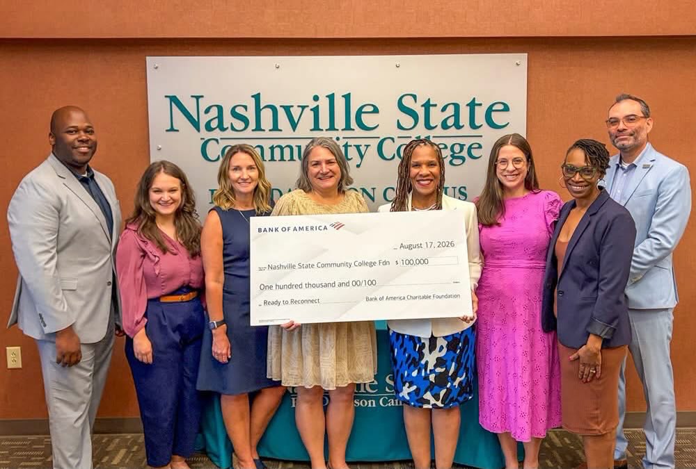 We’re grateful to @bankofamerica for supporting Nashville State’s Ready to Reconnect (R2R) initiative!
R2R helps adult learners in Davidson County reconnect with education, access workforce training, and build pathways to family-sustaining careers.
Thank you, Bank of America, for investing in students and expanding opportunity in our community!
#NashvilleState #ReadyToReconnect #WorkforceDevelopment