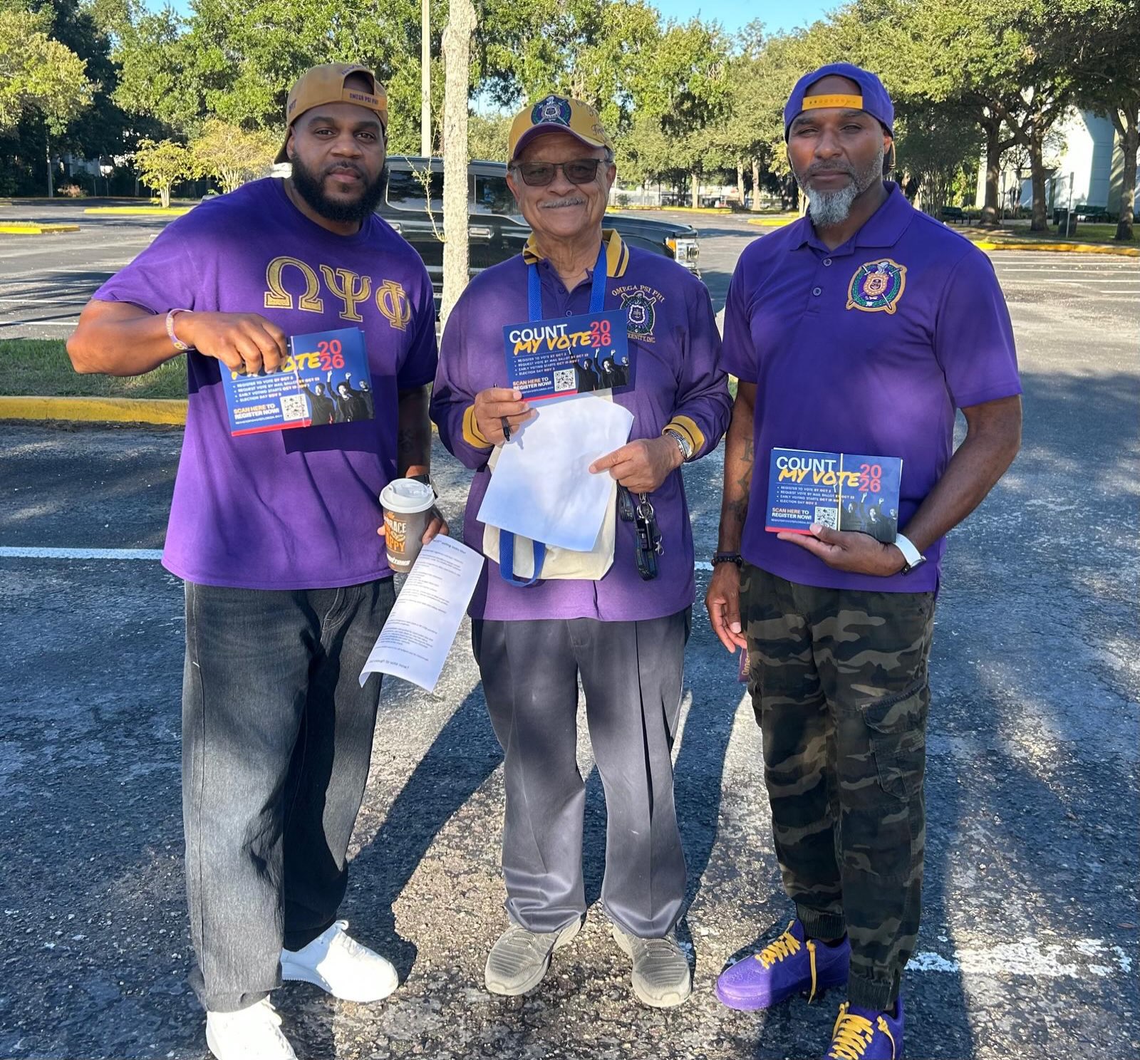 The Brothers of Epsilon Mu Mu Chapter of Omega Psi Phi Fraternity, Inc. were out in the community supporting NAACP VREM โ Voter Registration, Education & Mobilization.
Committed to service, civic engagement, and making a positive impact in our community.
#QuePsiPhi #NAACP #VREM #CommunityService #Uplift