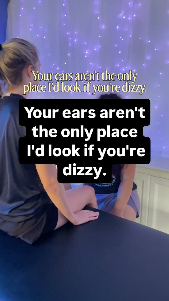 When you feel dizzy, your ears probably come to mind first.
But balance depends on your brain integrating information from multiple systems.
That's why the symptom and the place I test aren't always the same.
Watch what I'm testing here.
Then comes the important part:
RETEST.
Did anything change?
That's the philosophy behind so much of what I do:
Test → input → retest.
Not every exercise works for every nervous system.
I am Sara Becker, neuro physical therapist. I help medically dismissed adults understand and ease their symptoms through the lens of neurology.
Follow @Releaseology if you want to understand the weird connections between your brain, body + symptoms.