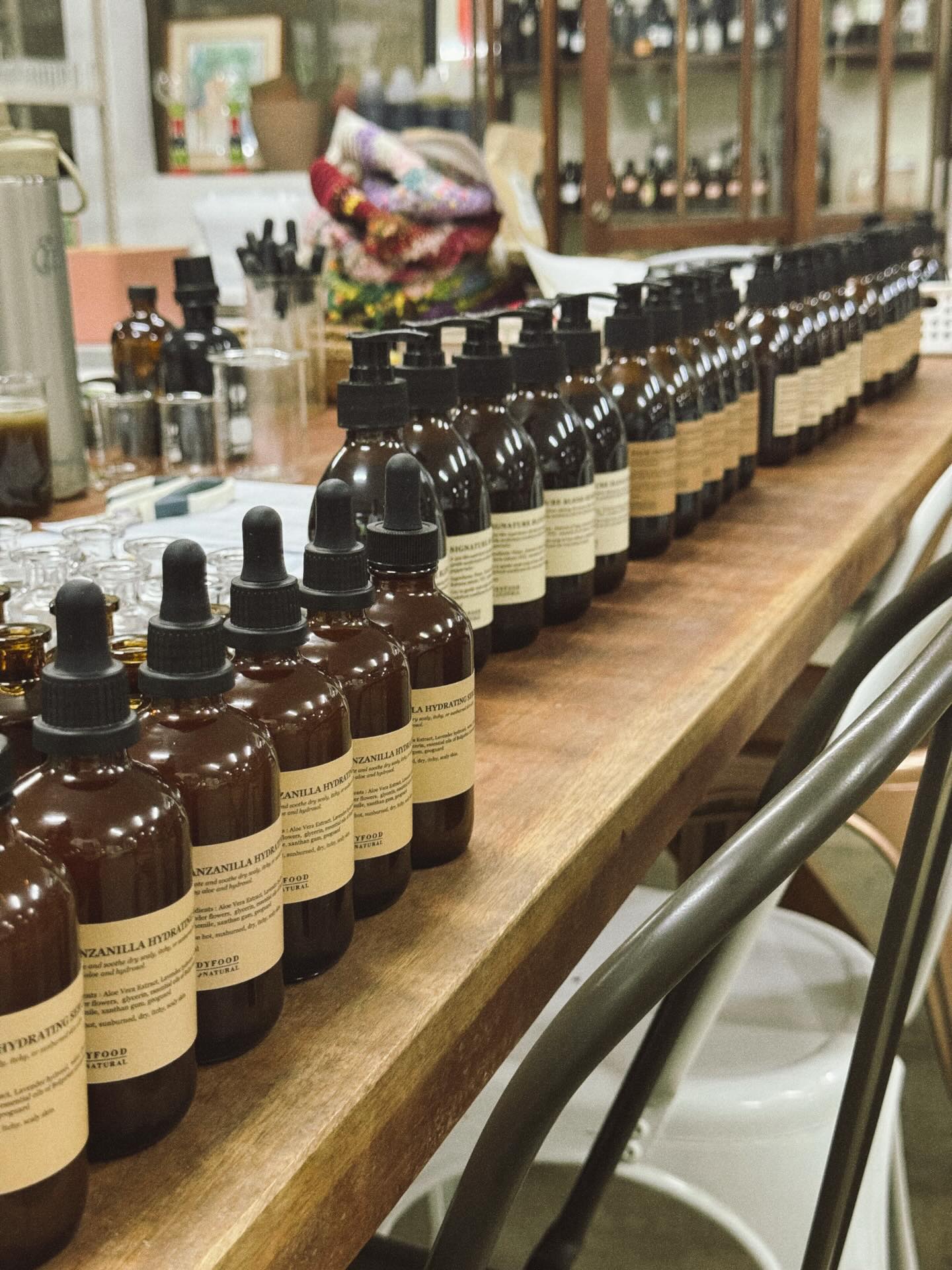 We have these beauties going on... slowly filling the shelves one bottle at a time. Pls visit the online store.