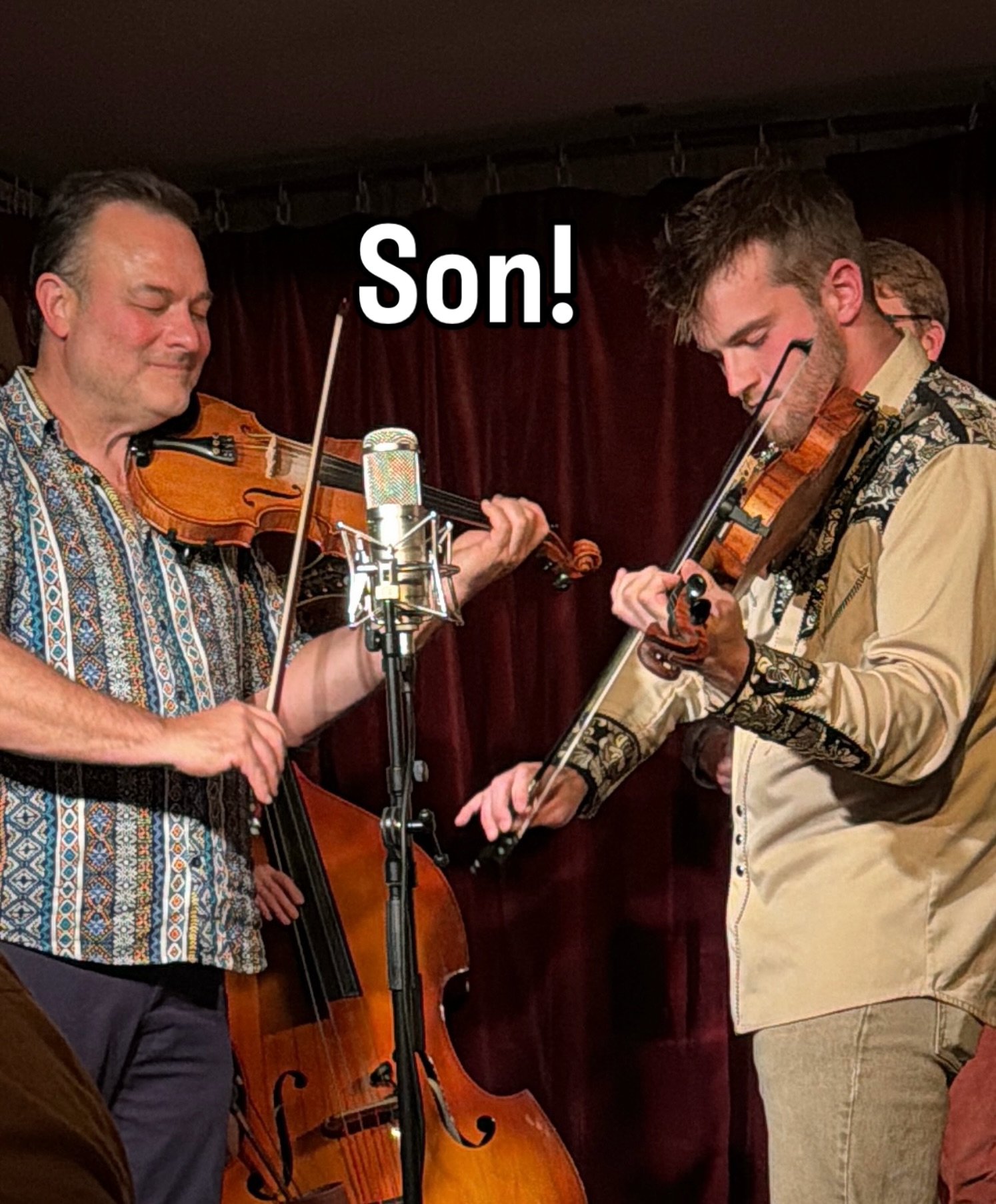 Happy National Son’s Day to my son, @james.m.music. What an honor and a great joy to get to play music with you both at home and out on the road. Twin fiddling is the best with you. Thanks for the privilege! 🎻🎻