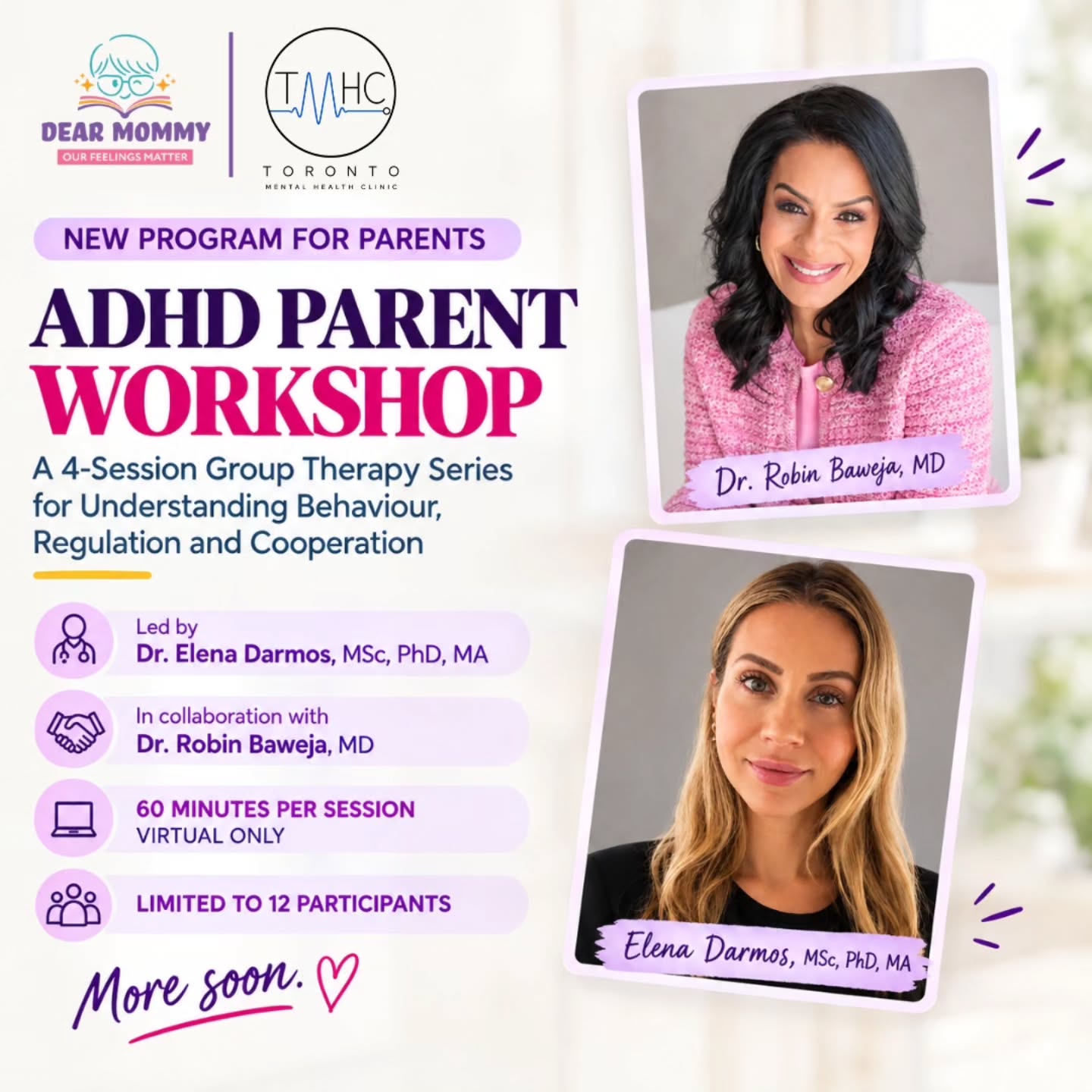 Parenting a child with ADHD can leave you thinking, “Am I doing this right?”
If you’ve ever asked yourself that after a difficult morning, a bedtime battle, or yet another moment that didn’t go the way you hoped…
You’re not alone.
Parenting a child with ADHD can come with moments that are confusing, exhausting, and sometimes just plain overwhelming.
Connected ADHD Parenting is being created with those real-life moments in mind.
No perfect-parent expectations.
No complicated language.
100% virtual sessions to learn, talk, and find approaches that can make everyday moments feel a little more manageable.
Coming October 2026.❤️
#parentingsupport #adhd #workshop #dearmommy_3 #octobervibes
