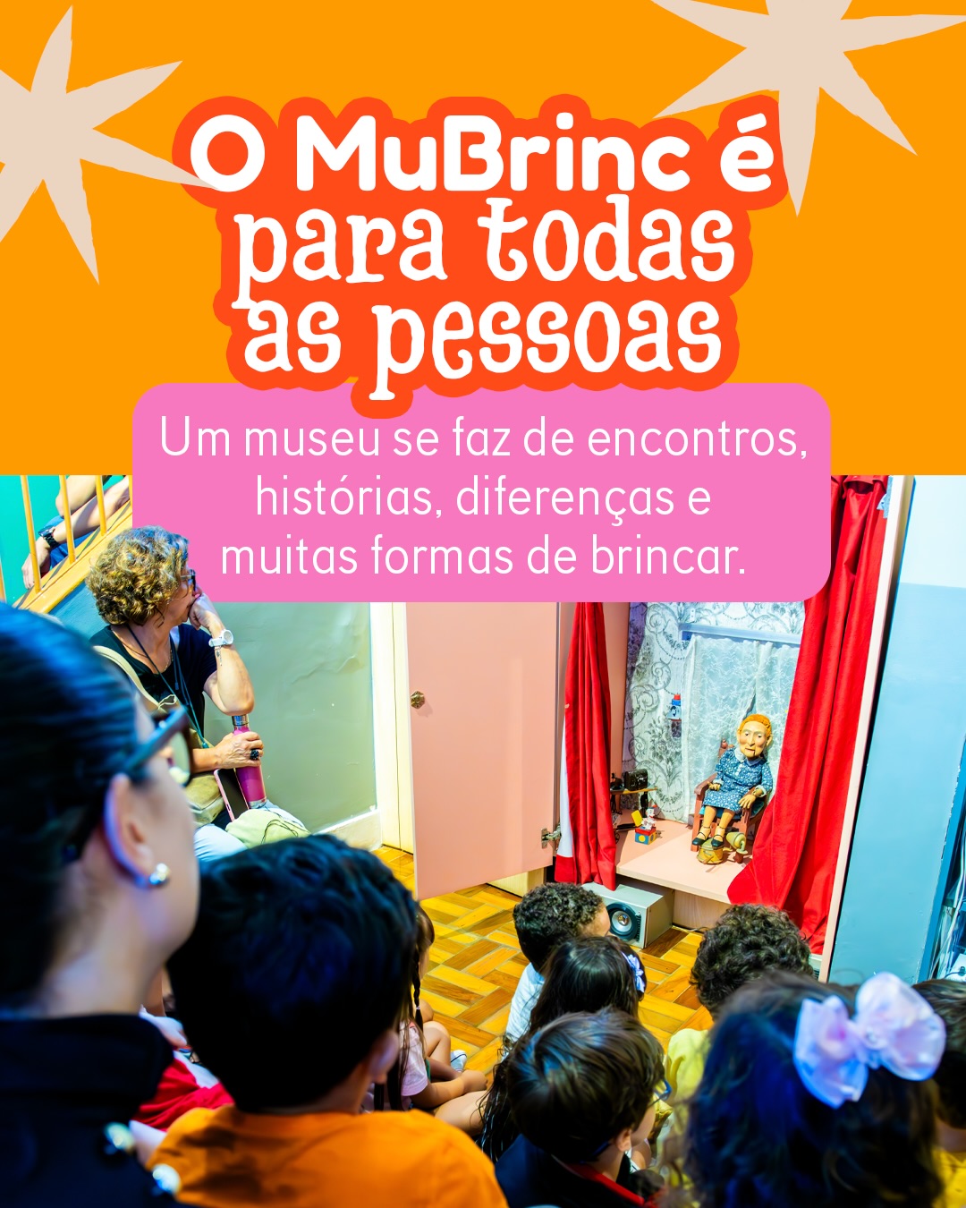Um museu para todas as pessoas. Essa é a crença que move o MuBrinc há quase 20 anos, e o tema perfeito pra encerrar setembro na 20ª Primavera dos Museus 🤩
O brincar reúne, aproxima e inclui. Sempre foi assim. Sempre vai ser!
De brincadeira em brincadeira, o Museu chega aos 20 anos.
O Museu dos Brinquedos conta com o patrocínio da Cemig, por meio da Lei Estadual de Incentivo à Cultura de Minas Gerais, e com o patrocínio do Instituto Unimed-BH e do Instituto Marina e Flávio Guimarães - Grupo Bmg, por meio da Lei Federal de Incentivo à Cultura; além das empresas Marcelo Guimarães Advogados e Associados e Decta Contabilidade.
#MuseudosBrinquedos #MuBrinc #Brincadeira #BH #BeloHorizonte @grupobmg.oficial @institutomfg_ @circuitoliberdade @prefeiturabh @culturaeturismomg