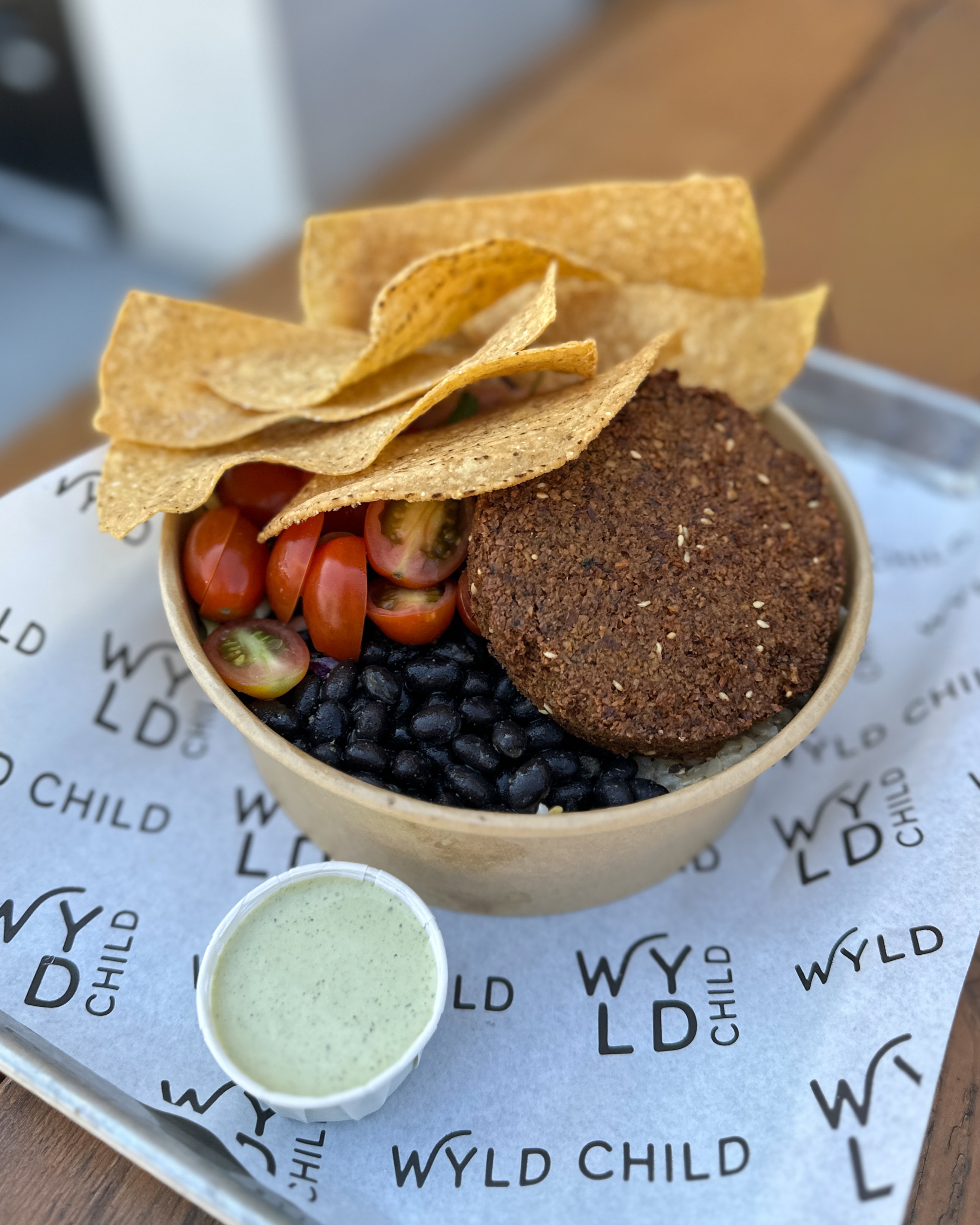 The power bowl + a falafel patty. A very good idea.