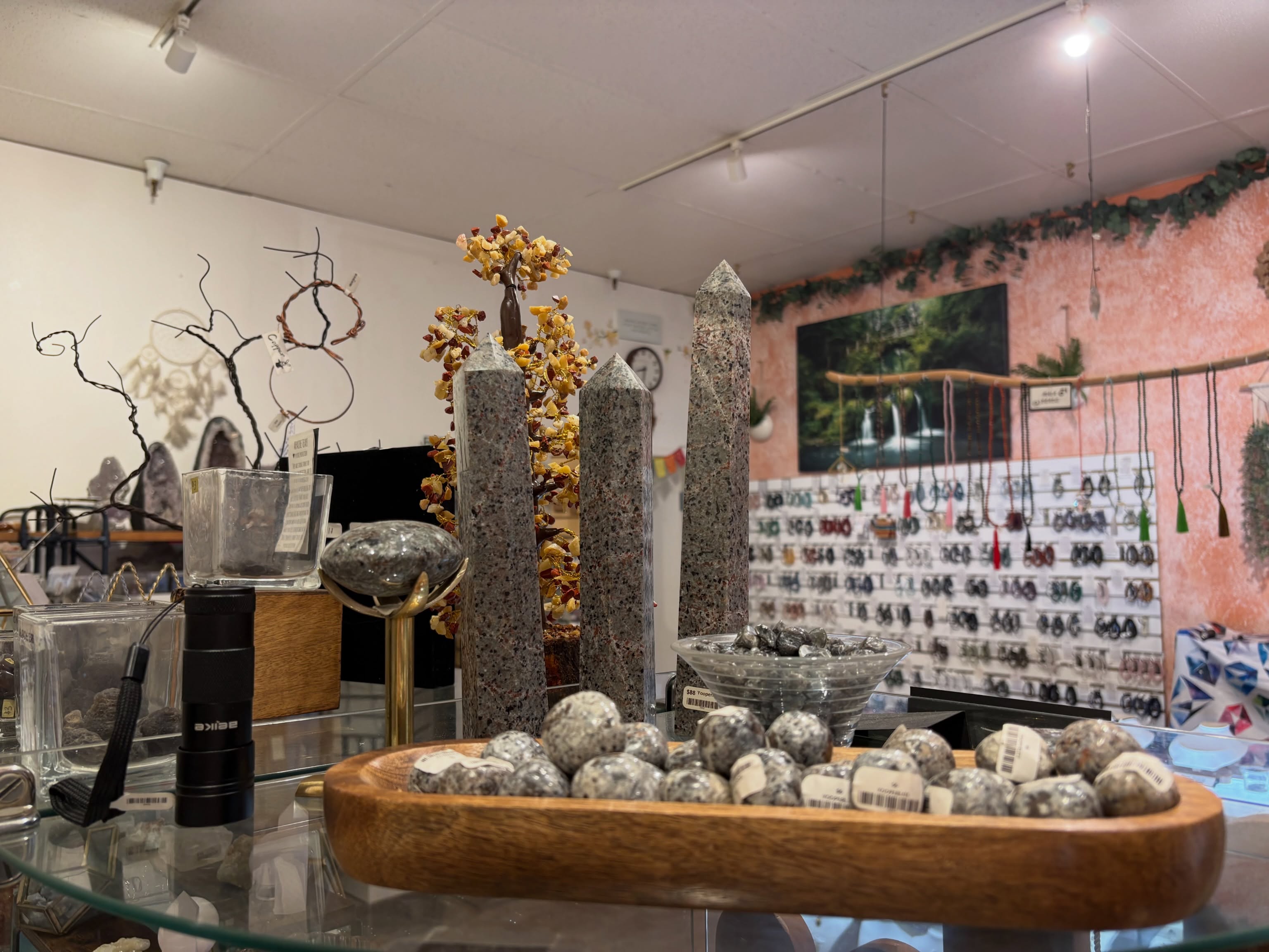 ✨ DON’T LET THE CRYSTALS FEEL LONELY. ✨
We’re here today and the shop is OPEN 10 AM–6 PM!
Come hang out with us… and, more importantly, come hang out with the crystals.
You never know who might catch your eye, who might make you stop in your tracks, or who might quietly whisper, “Yep… I’m coming home with you.”
Come browse.
Come vibe.
Come explore.
Come see what’s calling your name.
Because sometimes you don’t choose the crystal… the crystal chooses you
Come on in. Let’s vibe