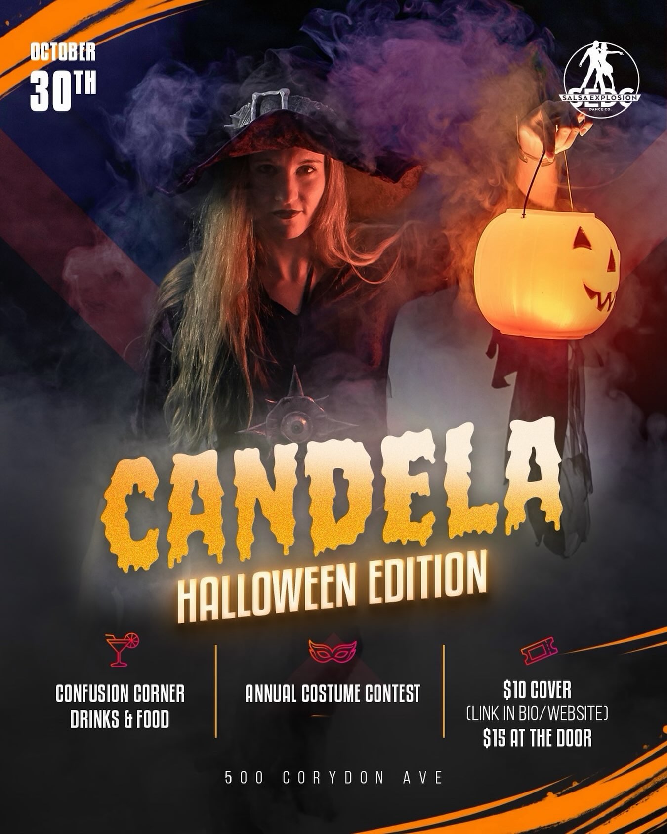 🎃🖤 CANDELA NIGHTS ARE BACK! 🖤🎃
And we’re kicking things off with our HALLOWEEN EDITION! 👻🔥
Our Annual Halloween Social is back and you already know it’s going to be a night of dancing, costumes, Latin beats & spooky vibes! 💃🏽🕺🏽
🎃 ANNUAL COSTUME CONTEST — come dressed to impress! 👀🏆
💃🏽 Latin dancing all night
🎶 9PM–1AM
📍 Confusion Corner Drinks & Food
💵 $10 advance | $15 at the door
🎟️ Advance tickets are available on our website or through the link in our Instagram bio.
Grab your costume, grab your friends and get ready to DANCE INTO THE DARKNESS! 🧛🏽♀️🕸️🔥
October 30th. Candela Nights is back. 🖤🎃