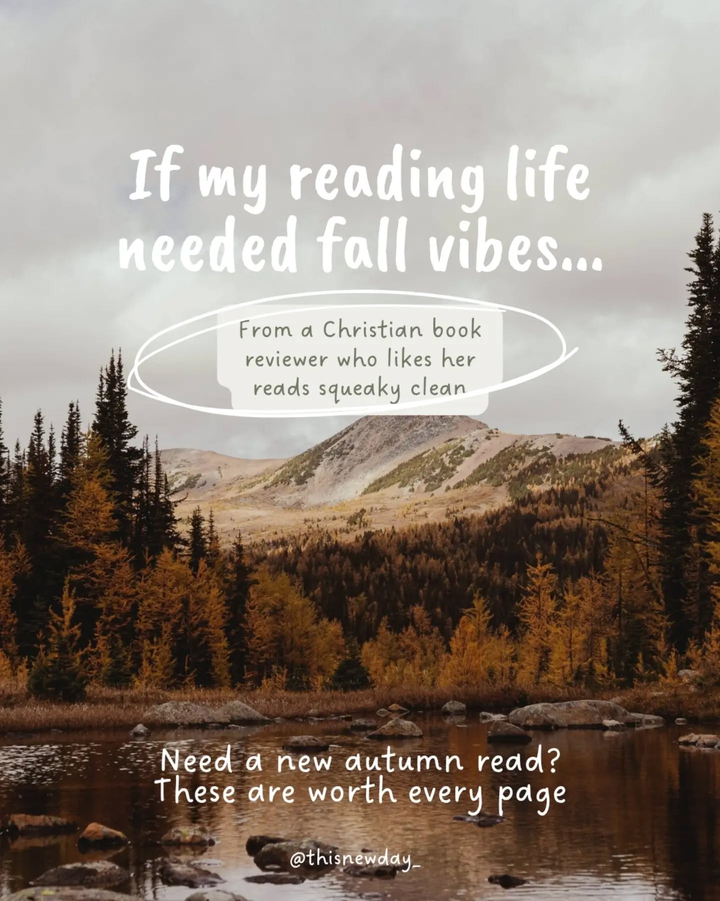 π Fall is such a cozy reading time....
ππ½ What are your favorite books to read during the fall?
Here are some of my favorites for this season:
Classics:
πThe Scarlet Pimpernel by Baroness Orczy
πAnne of Green Gables by L.M. MontgomeryΒ
πPride and Prejudice by Jane AustenΒ
πNorthanger Abbey by Jane AustenΒ
Non Fiction:
πForty Autumns by Nina WillnerΒ
Β Fiction:
πCallie and the Pumpkin Seed by Sarah BeranΒ
πThe Inheritance of Blakely House by Joanna Davidson Politano
πThese Silent Woods by Kimi Cunningham Grant
πThe Burning of Rosemont Abbey and Don't Upstage the Body by Naomi StephensΒ
πWormwood Abbey by Christina BaehrΒ
πA Pan of Pumpkin and Pastries by A.G. Marshall
.
.
#fallbooks #booksforfall #cozyreads #booksforwomen
Books for women | clean reads| squeaky clean reads | fall reads | fall books | books for falls | cozy mysteries