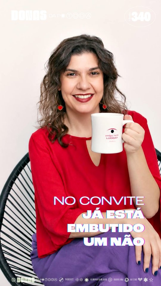 Você não precisa receber um “sim” para o seu convite ter valido a pena.
O convite já é uma aproximação. O outro pode aceitar ou não. E o “não” não apaga a coragem de ter se colocado em movimento.
Talvez a gente precise aprender a convidar sem transformar cada resposta em um julgamento sobre o nosso valor.
Você tem medo de ouvir “não”? Vem conferir o episódio com a Larissa Magrisso (@lucidas.cc) sobre o tema?
#donasdaptoda #podcast