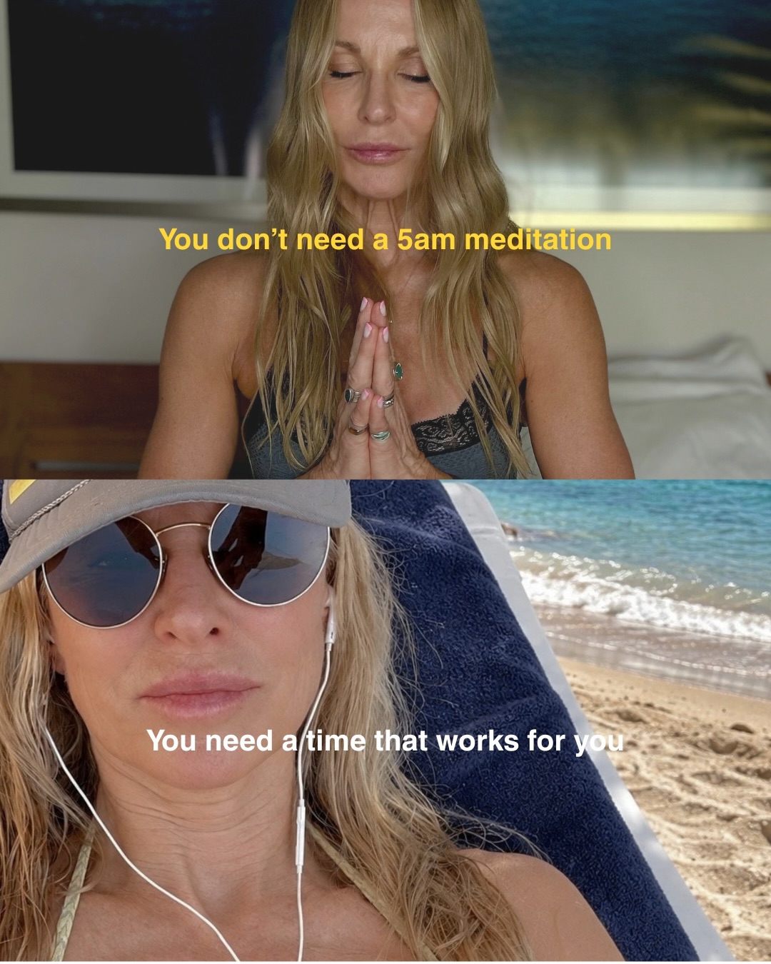 What does balance look like to you? Which one speaks to you directly?
I was at the beach yesterday, and I took my headphones out and did a guided meditation for tonight’s full moon in Libra because I didn’t want to wake up at 5.30am to do it before work. This is what inspired this post.
You also don’t need to feel ready to join me. Come as you are. 💛
Breathe, Move & Meditate
A free online 90-minute class of breathwork, all-levels vinyasa yoga and meditation.
Thursday 1 October ·
19:00–20:30 CEST
Comment PRACTICE and I’ll send you the registration link. Can’t make it live? Sign up and I’ll send you the recording.
#startwhereyouare #practice #debbielashyoga #breathe #meditation womenhelpingwo